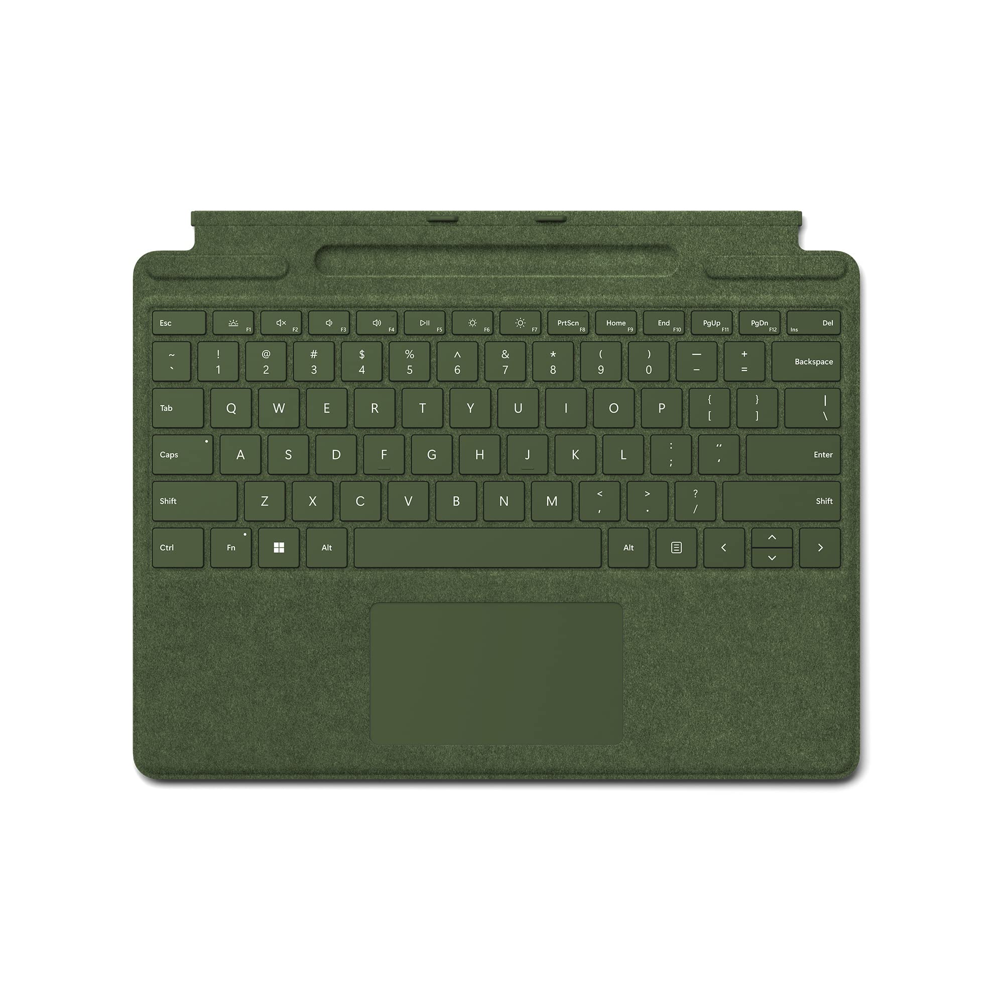 Microsoft Surface Pro Signature Keyboard, Backlit Keys and Large Trackpad, Durable and Smooth Alcantara Material, Forest Colour