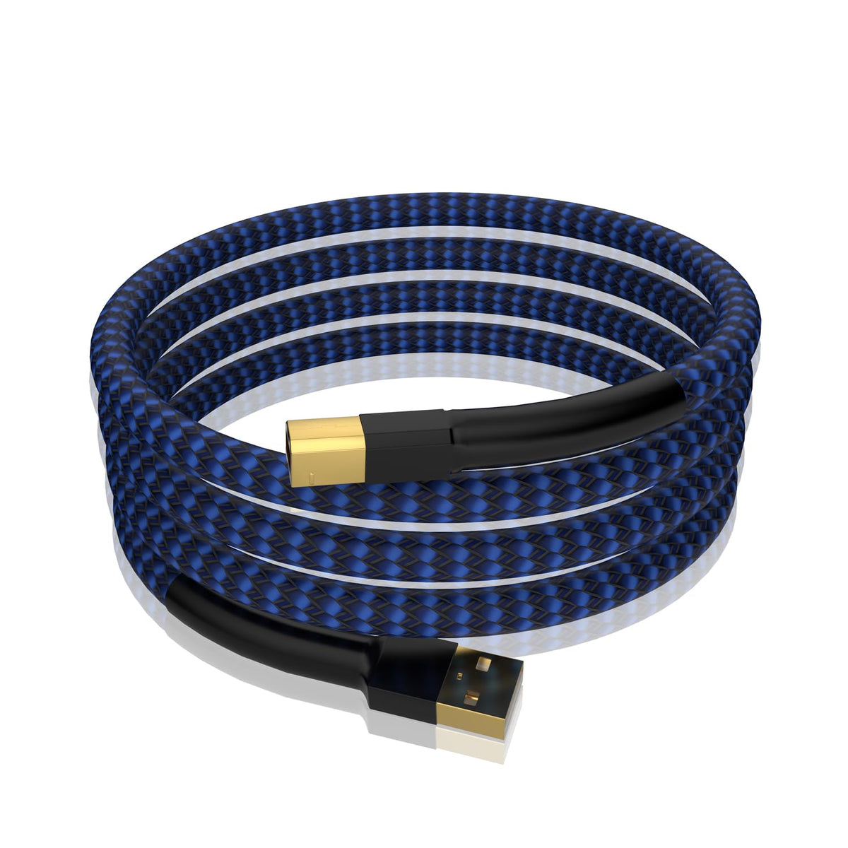 Viborg Hifi Usb Cable 4.9Ft/1.5M Dac A B Occ Digital Ab Audio A To B Hi End Usb Cord For Digital To Analog Converter (Dac)