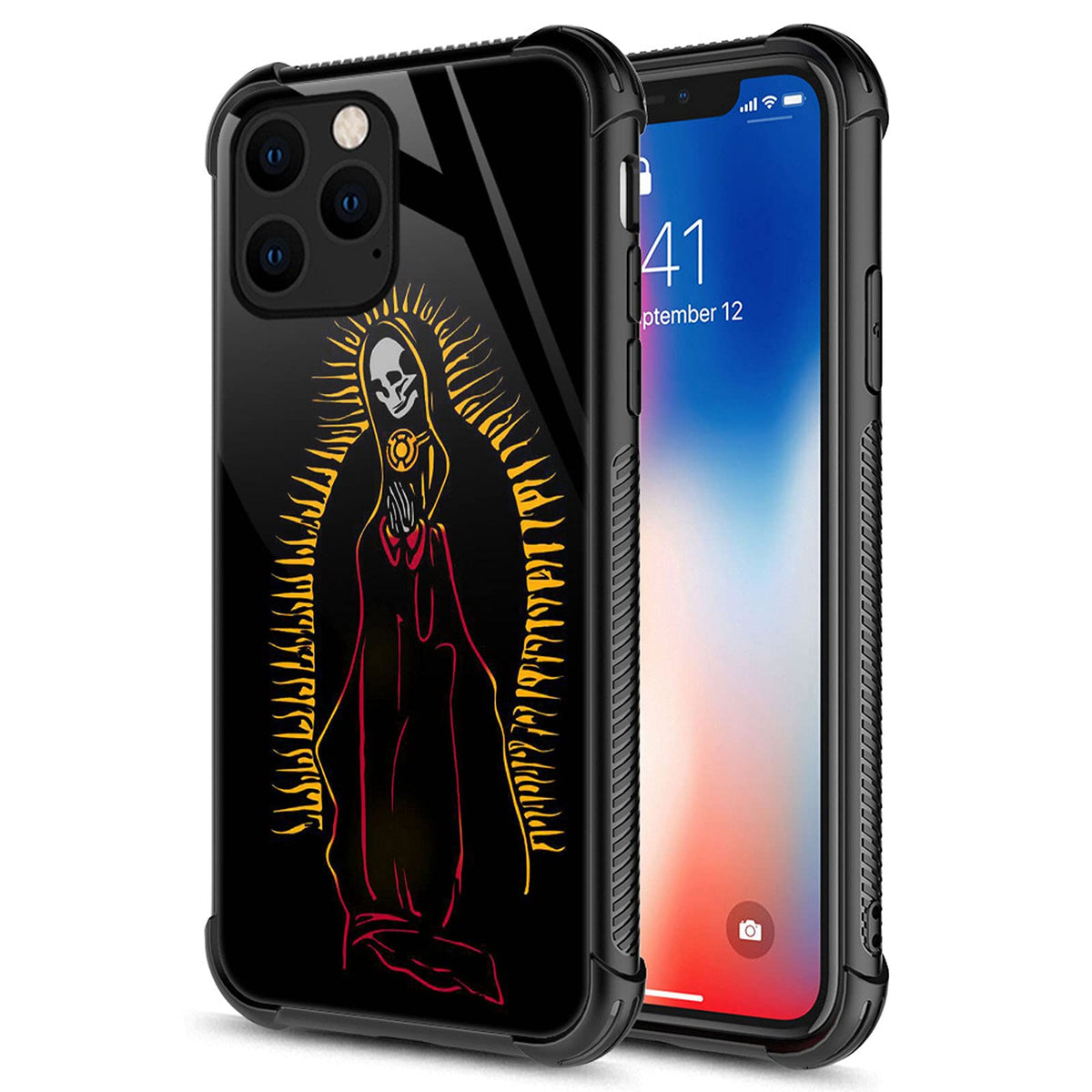 Carloca Compatible With Iphone 13 Case,Holy Death Graphic Design Shockproof Anti Scratch Drop Protection Case For Apple Iphone 1