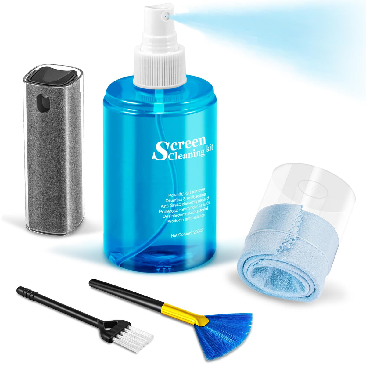Laptop Screen Cleaner Kit, Walrfid 6.8Oz Car Touchscreen Mist Cleaning Tool For Ipad, Iphone, Mac, Phone, Tablet, Computer Monit