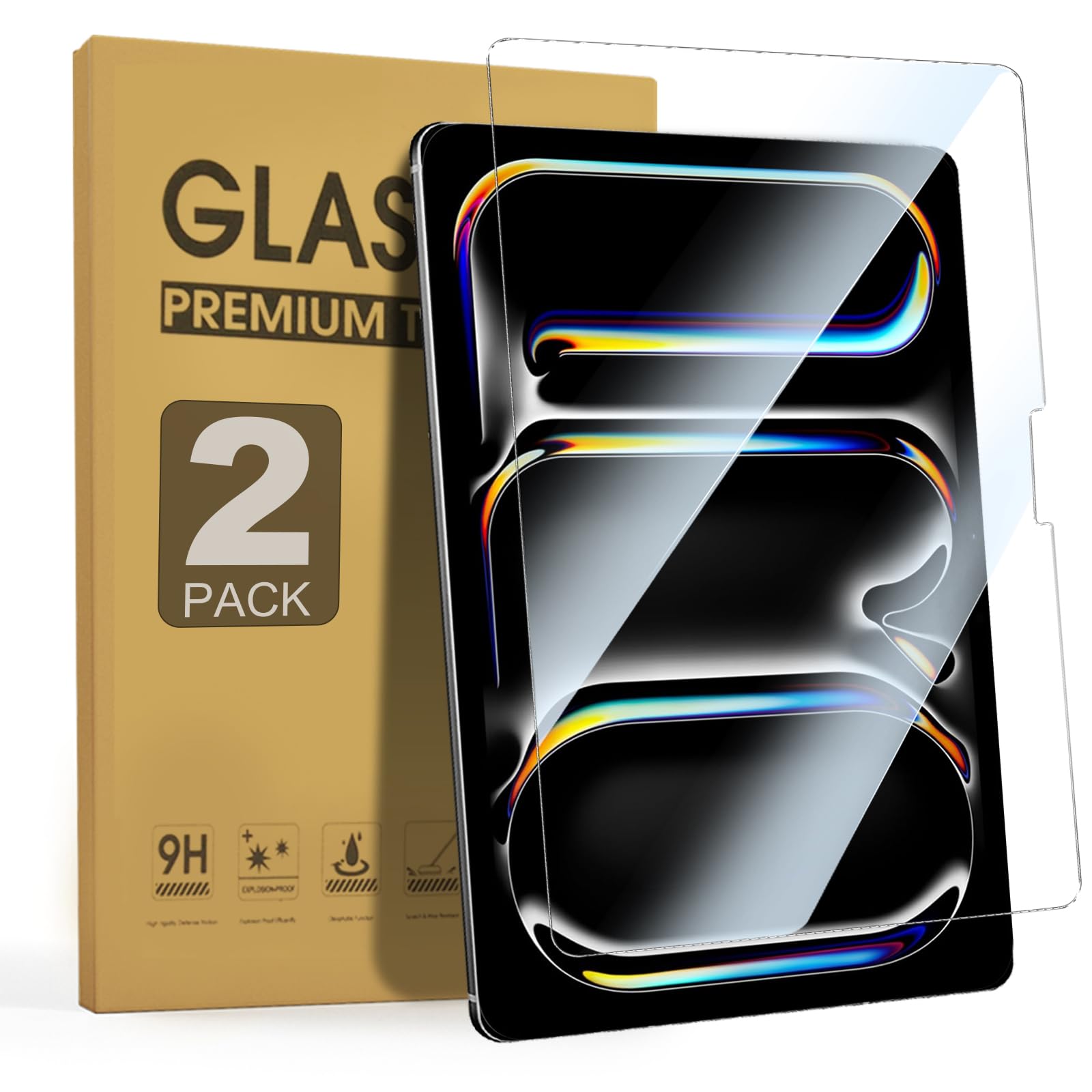 Zenrich [2Pack] Tempered Glass Screen Protector For Ipad Pro 11 Inch (M4 5Th Generation,2024 New Released) With [Anti Blue Light