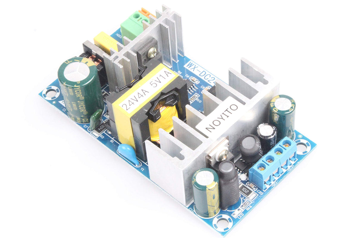 Noyito Ac To Dc Isolated Power Supply Module Dc 24V 4A 5V 1A Dual Output Power Ac 120V (90-256V) 50-60Hz To 24V 5V 120W Industri