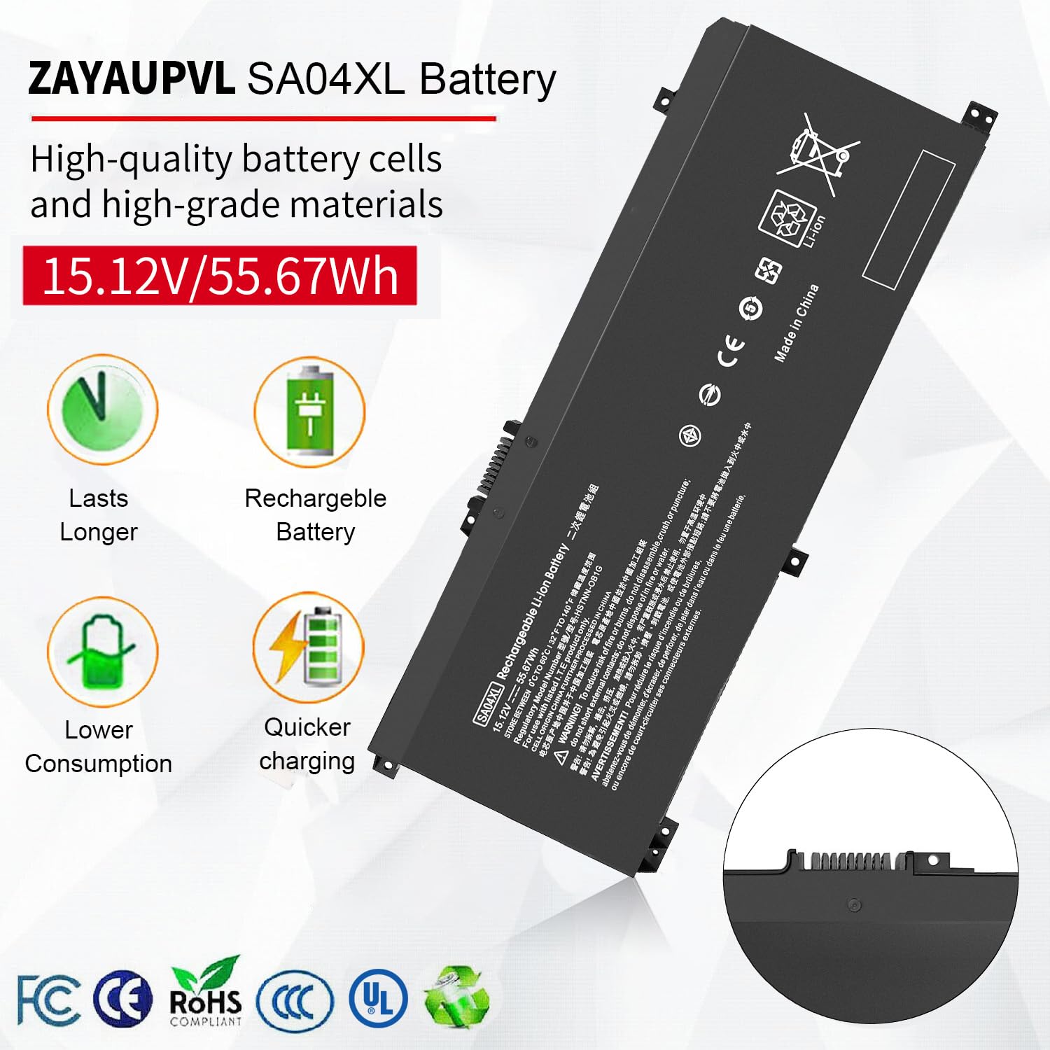 Sa04Xl Battery For Hp Envy X360 Battery Replacement 15M Ds0011Dx 15M Dr0012Dx 15M Dr0011Dx 15M Ds0Xxx 15M Dr0Xxx 15T Dr100 15M D