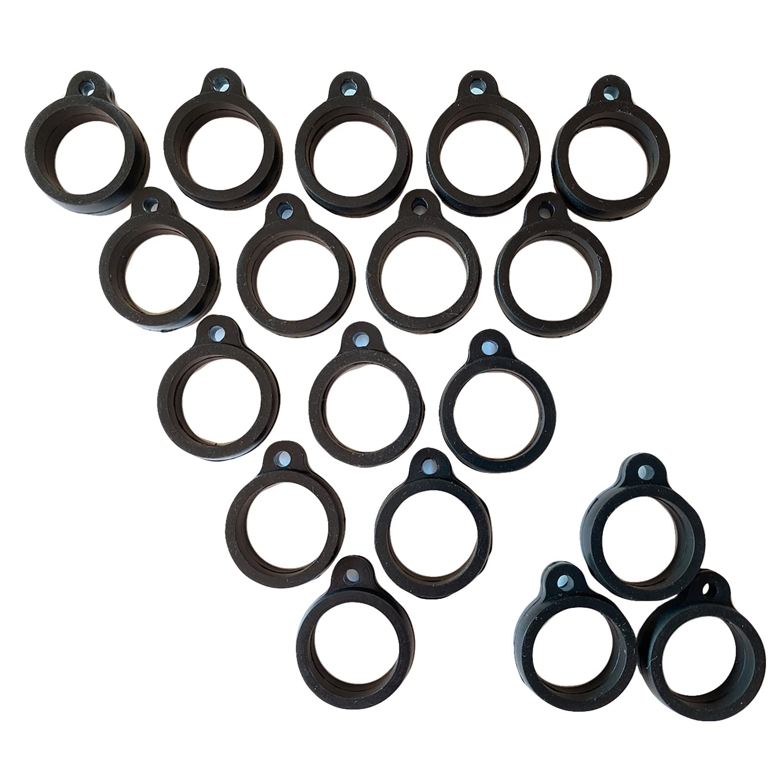Zaoiiz 18Pcs Anti Lost Silicone Rubber Rings Band Holder Multipurpose Adjustable Cases Necklace Lanyard Replacement Pendant Carr