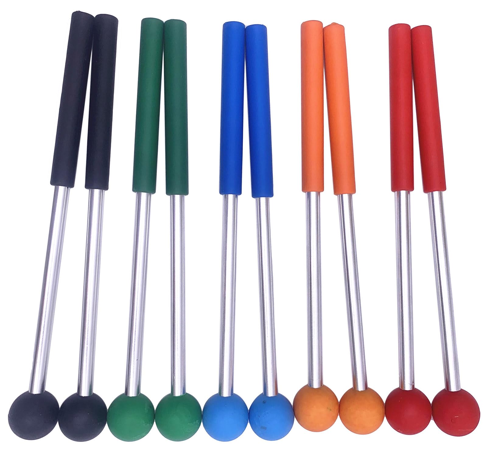 Tuoren Black Xylophone Mallets Glockenspiel Sticks Rubber Mallets Percussion Sticks For Tongue Drum, Glockenspiel, Xylophone, Ch