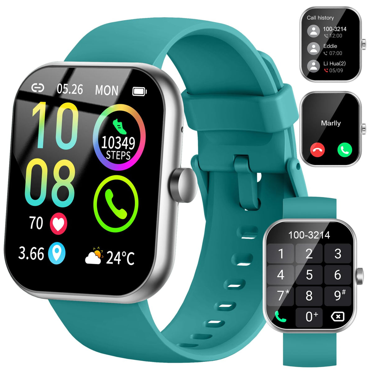 Jugeman Smart Watch, 1.96 '' Hd Smartwatch For Women Men, 2025 Fitness Activity With With Heart Rate/Pedometer/Sleep/Ip68 Waterp