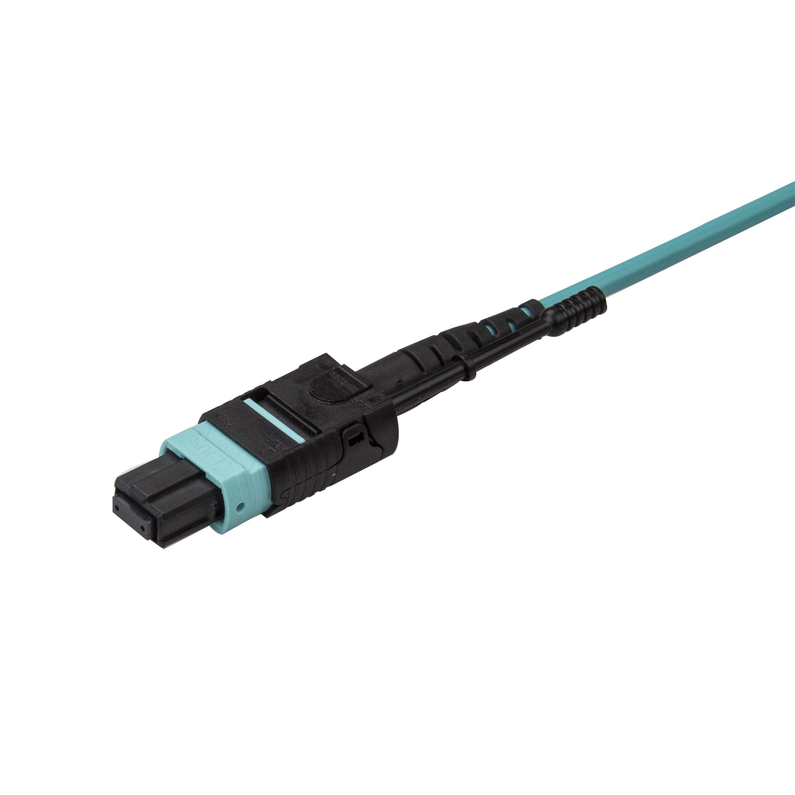Startech.Com 2M (6Ft) Mtp(F)/Pc To 4X Lc/Pc Duplex Breakout Om3 Multimode Fiber Optic Cable, 40G, Fiber Jumper Cord