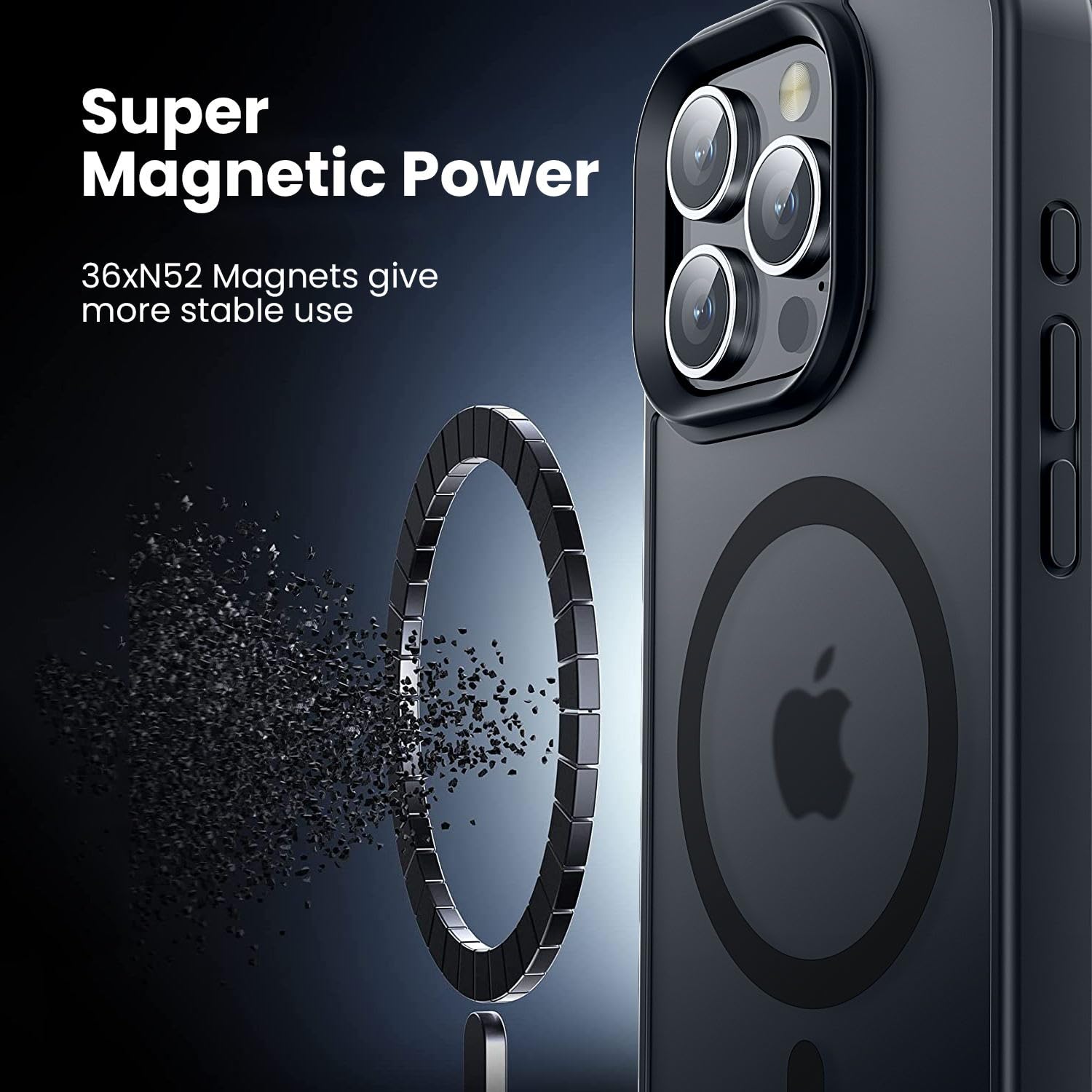 Gyizho Magnetic Designed For Iphone 16 Pro Case, [Military Grade Drop Tested] [Compatible With Magsafe] Slim Protective Transluc