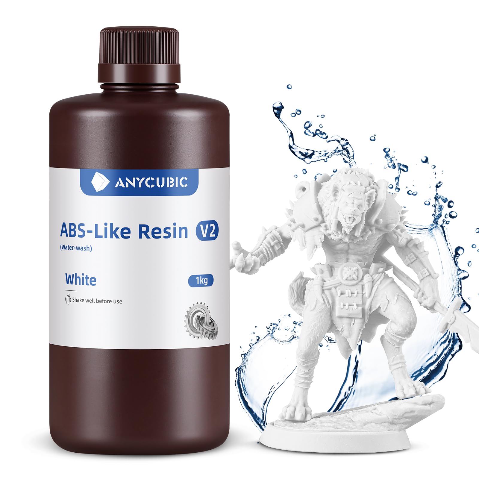 Anycubic Water Washable Abs Like 3D Printer Resin, High Toughness And Durability, High Precision And Easy To Post Process, Low O