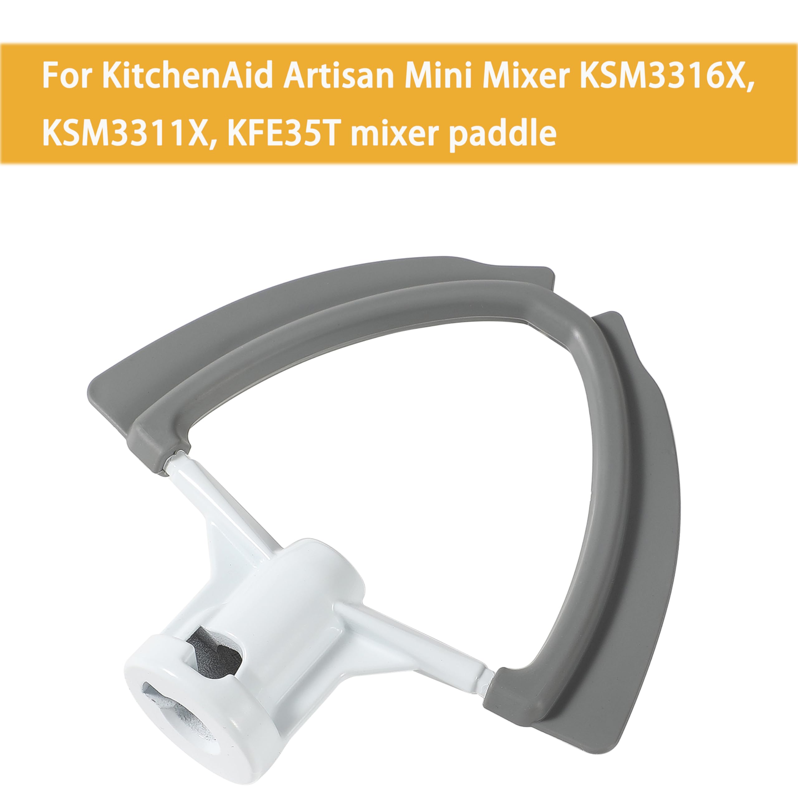 3.5 Qt Flex Edge Beater For Kitchenaid Artisan Mini Mixer Ksm3316X, Ksm3311X, Kfe35T Mixer Paddle With Flexible Silicone Edge Bo