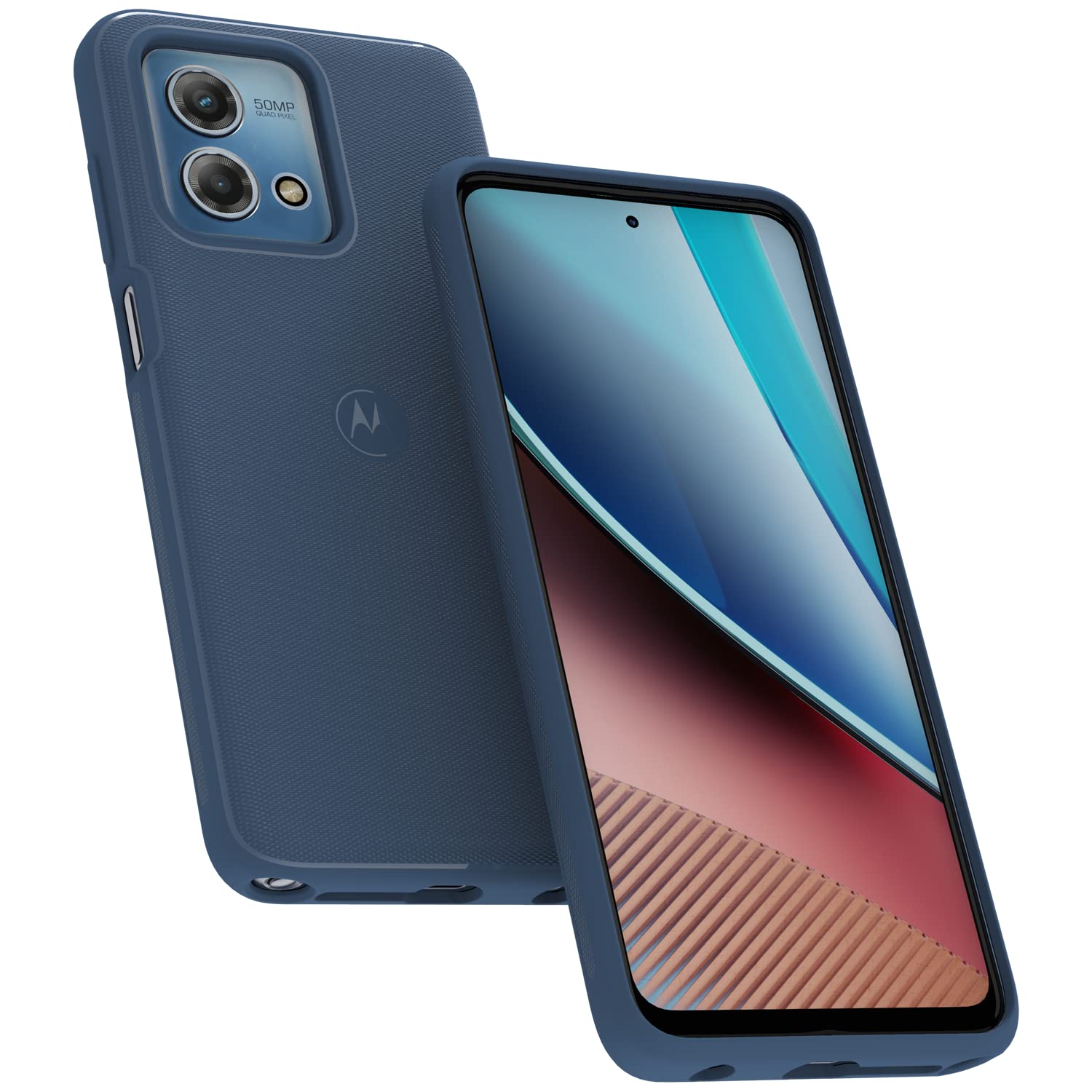 Motorola Moto G Stylus (2023) Textured Protective Case  Dusk Blue   Precision Fit Shock Absorbing Cases For Enhanced Phone Grip,