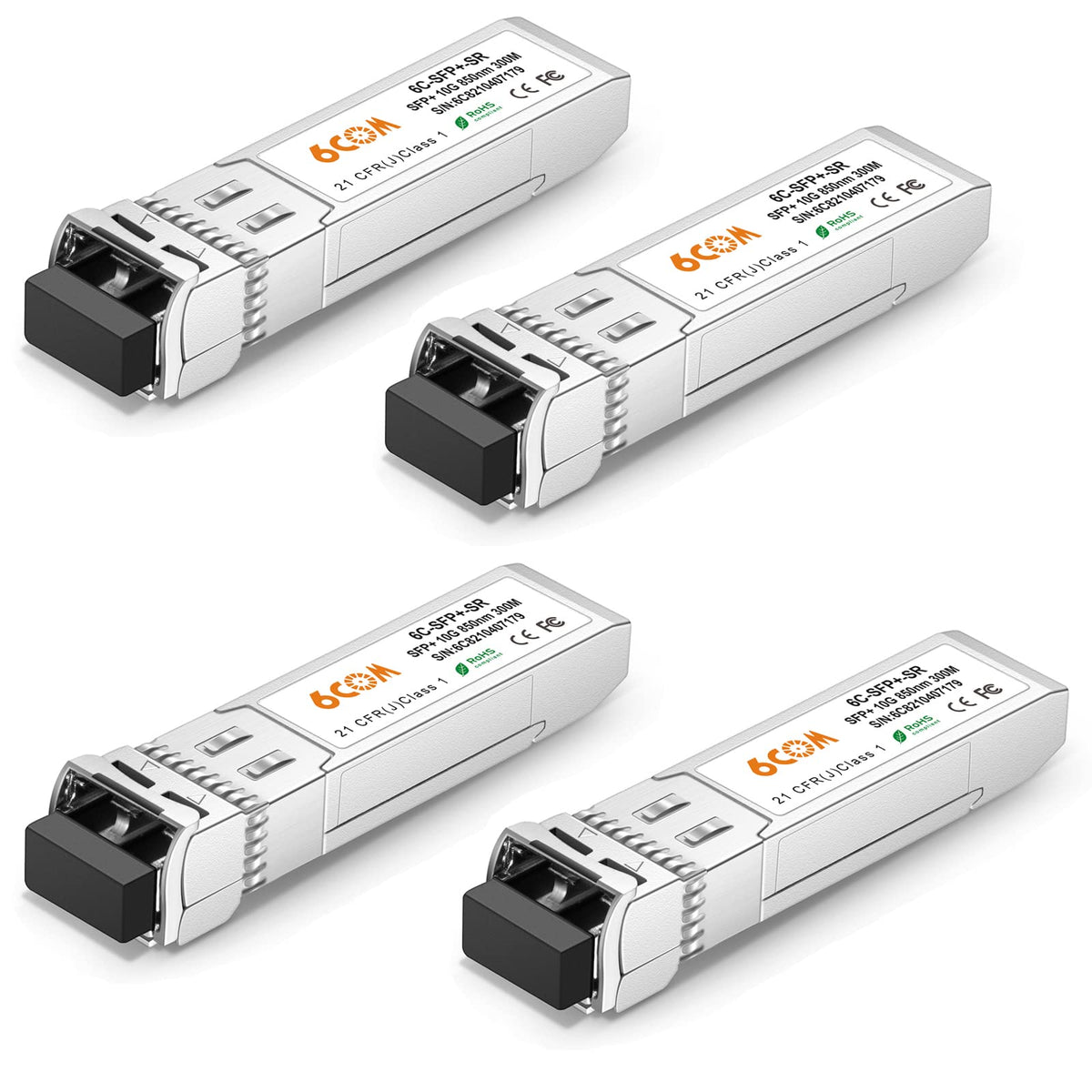 4Pack 10Gbase Sr Sfp+ Transceiver, 10G 850Nm Lc Mmf Module, Multimode Transceiver Up To 300M, Compatible For Cisco Sfp 10G Sr, U
