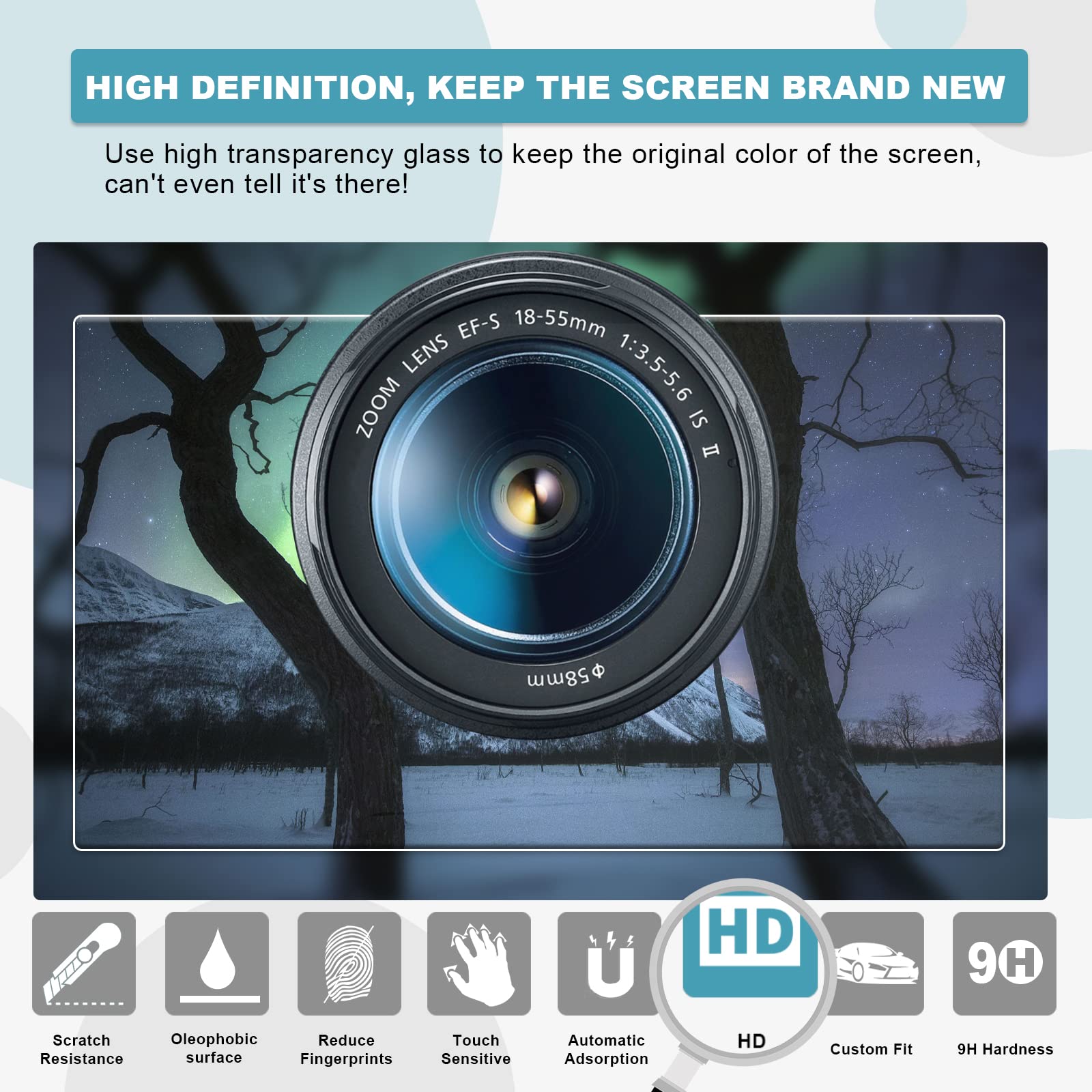 Cdefg 2Pcs For 2021 2025 Chevy Tahoe Suburban Gmc Yukon Screen Protector For 2021 2025 Tahoe Suburban Yukon Escalade 12.6In Rear Seat Screen Cover 2021 2025 Tahoe Suburban Yukon Escalade Accessory