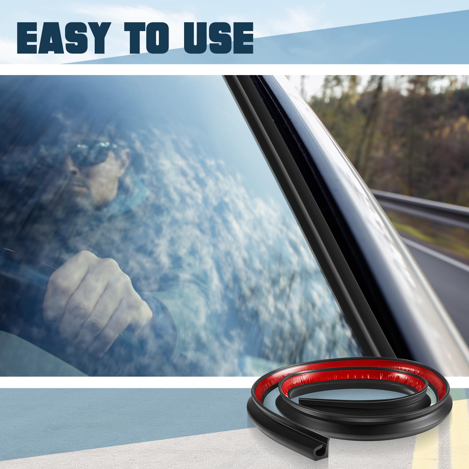 Saysurey 1 Pcs Car Wire Hider Total 6.56 Ft Car Concealed Wire Cover For Roof Light Bar With Adhesive Backing For Hide Wires For