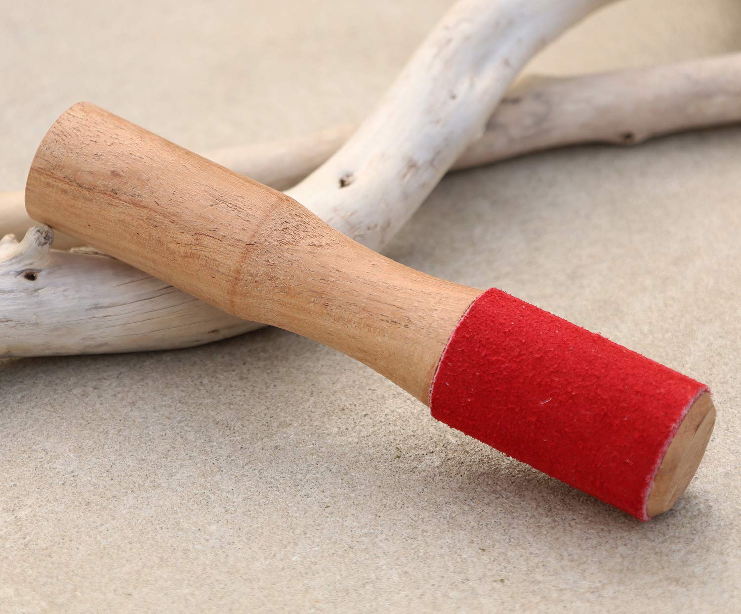 Dharmaobjects Suede/Wood 1 Singing Bowl Mallet Tool