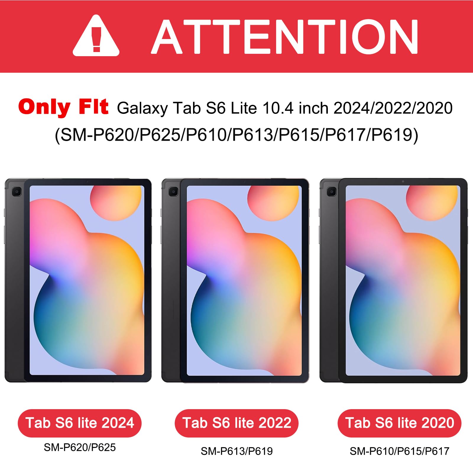 Braecnstock For Samsung Galaxy Tab S6 Lite Case 10.4 Inch 2024/2022/2020 (Sm P620/P610/P619) Shockproof Protective Silicone Tab