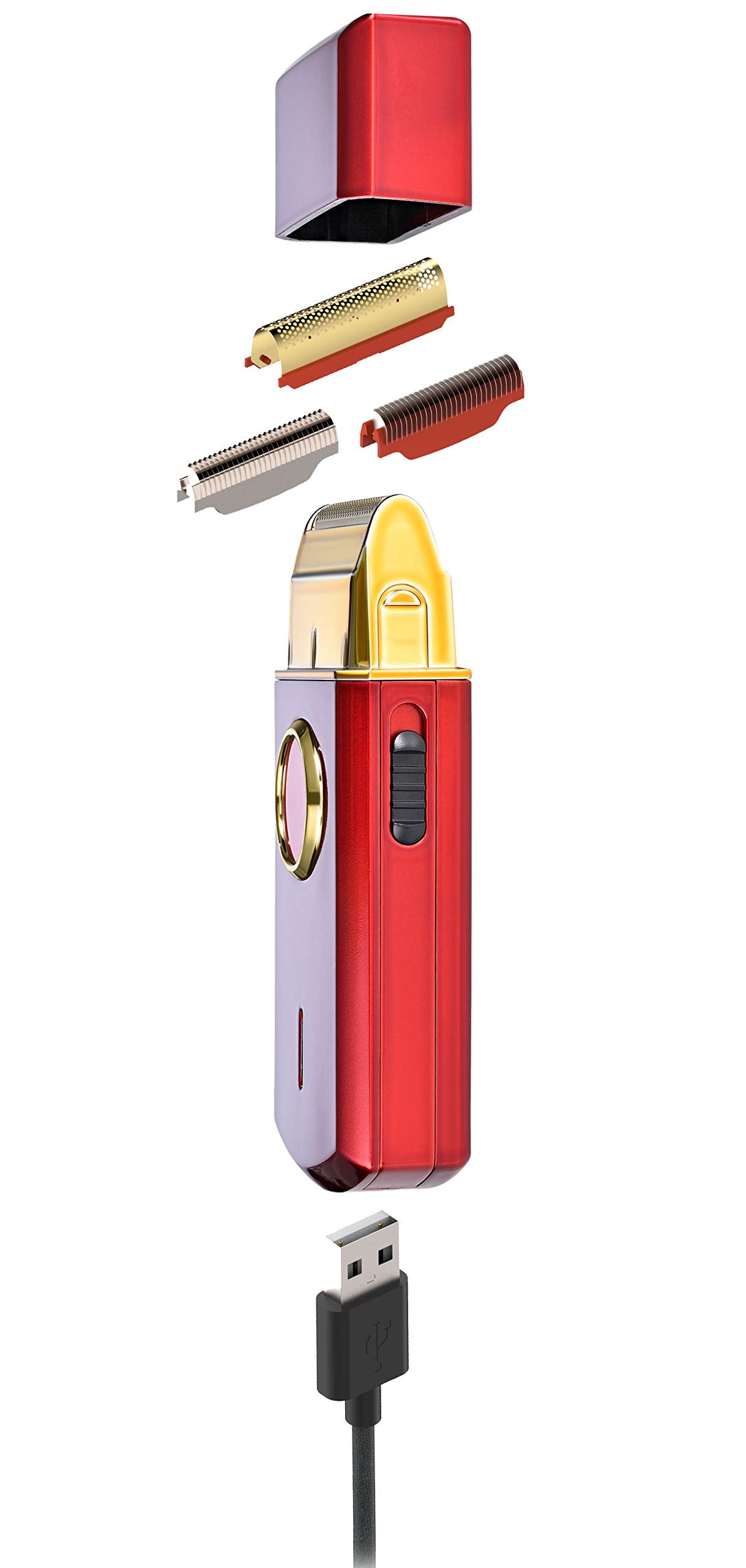 Stylecraft Uno Mini Single Foil Shaver Usb Rechargeable Travel Size Red