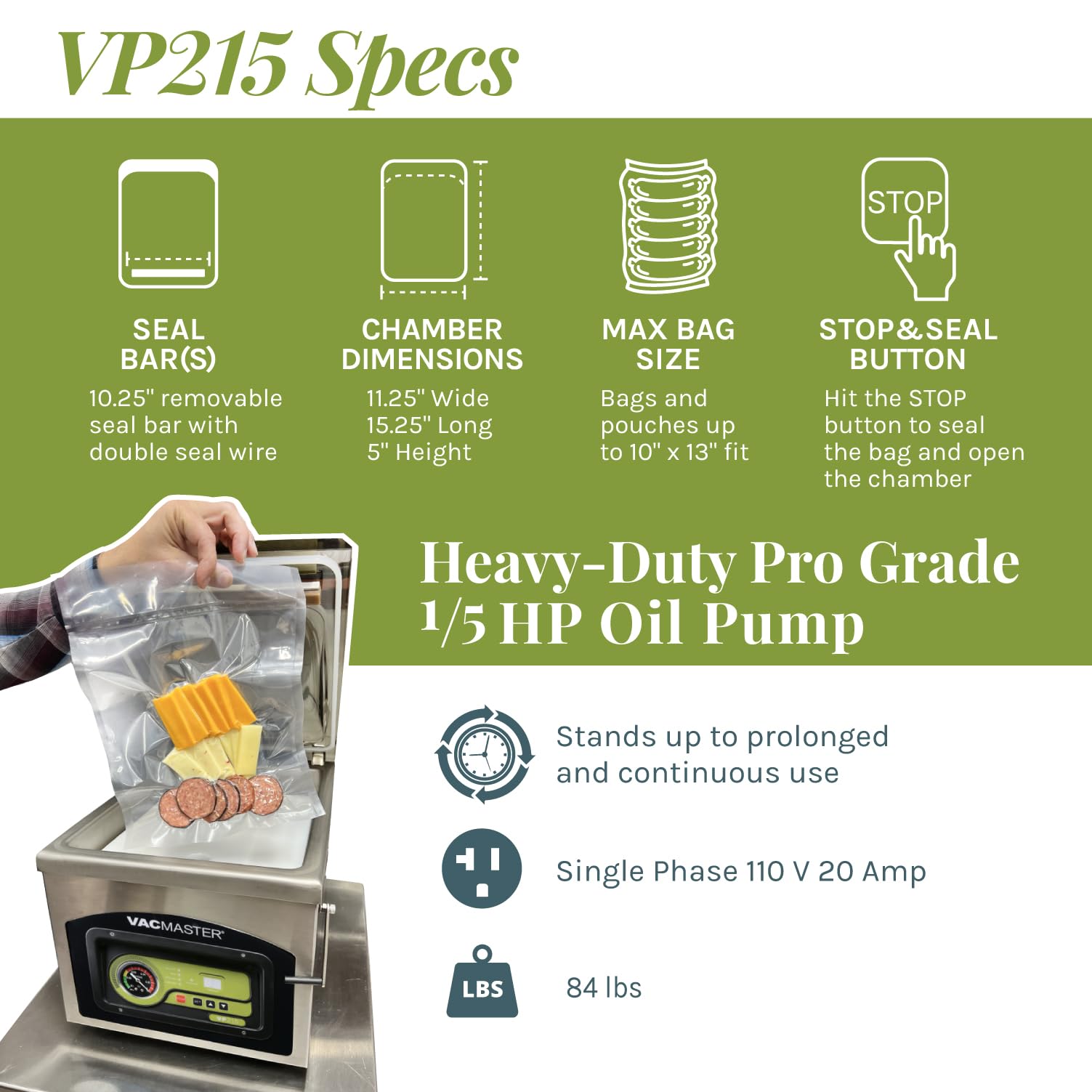 Vacmaster Vp215 Chamber Vacuum Sealer