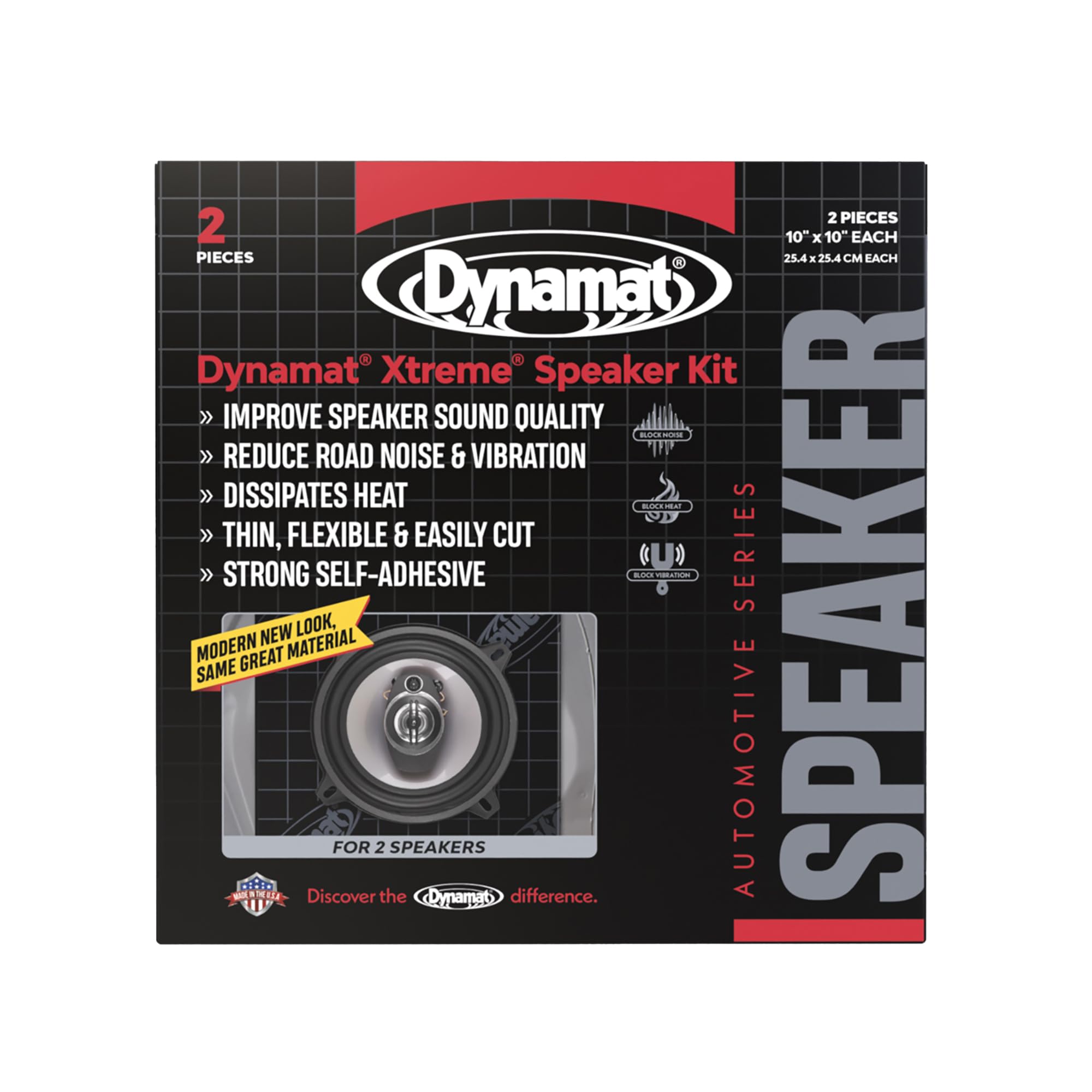 Dynamat Xtreme Sound Deadening Car Insulation Speaker Pack - Pre Cut Noise Dampening Kit for Audio Speakers - Easy Self Adhesive