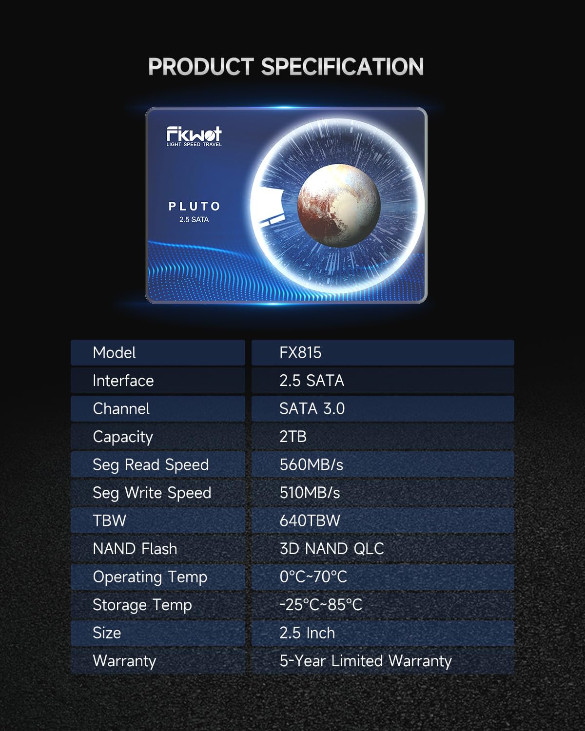 Fikwot Fx815 2Tb Ssd 3D Nand 2.5'' Sata Iii Internal Solid State Drive (Ssd)   6 Gb/S, Up To 560 Mb/S For Laptop And Desktop Upd