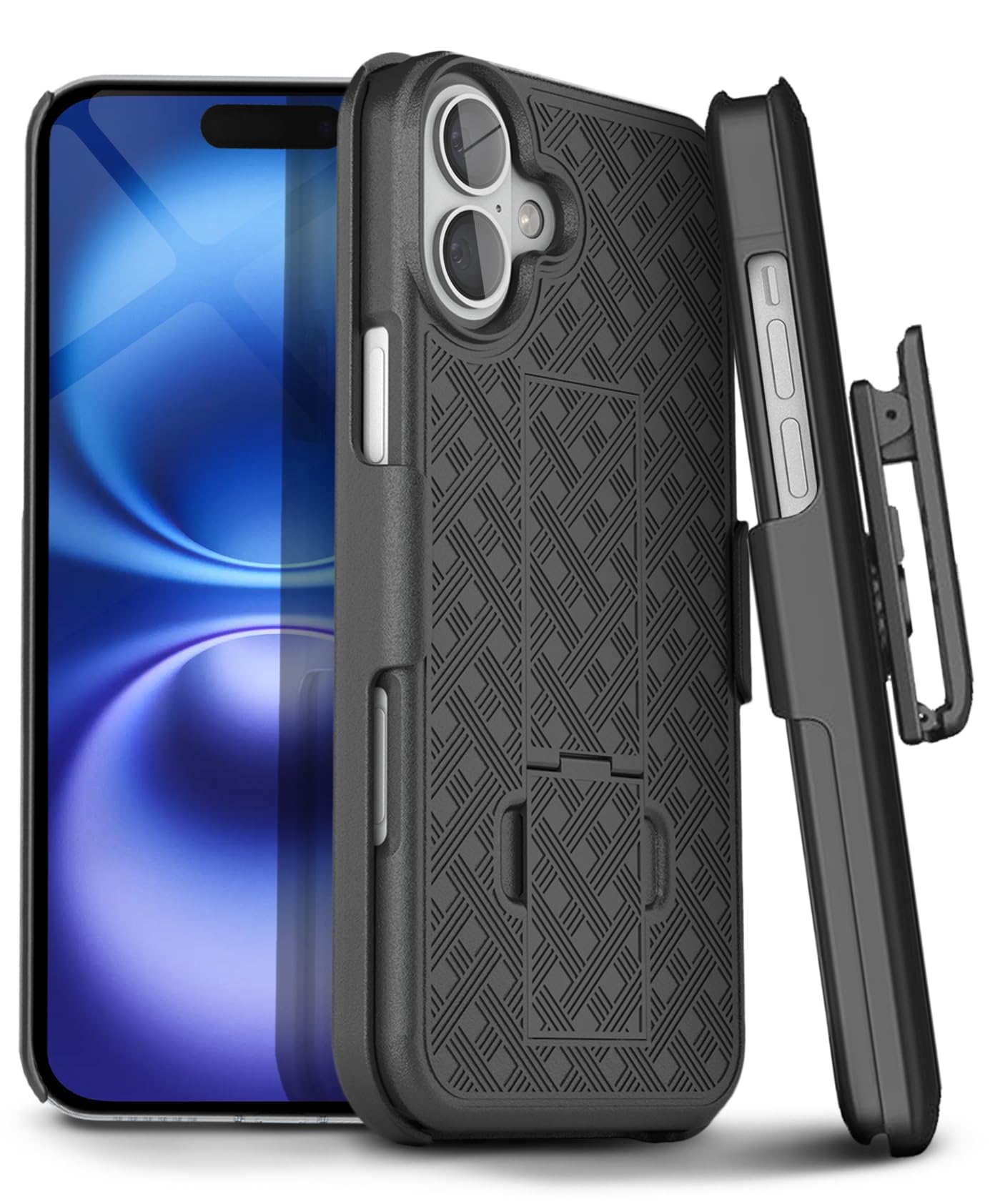 Motive For Iphone 16 Plus Holster Case, Belt Clip Case For Iphone 16 Plus, Shell Holster Combo 16 Plus, Slim Rugged Drop Shockpr