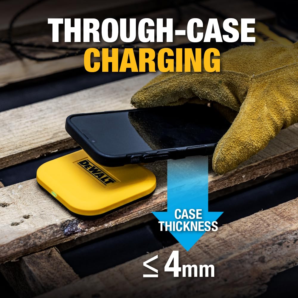 Dewalt Fast Wireless Charging Pad - Type C Cable And Ac Adapter Included - 10W Max Qi Wireless Charger Iphone 14/13/12 Samsung A
