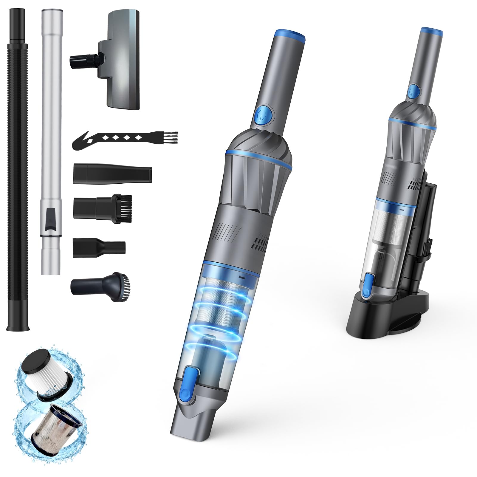 Sancorp Handheld Vacuum Cleaner Car Vacuum with Multiple Accessories VA004