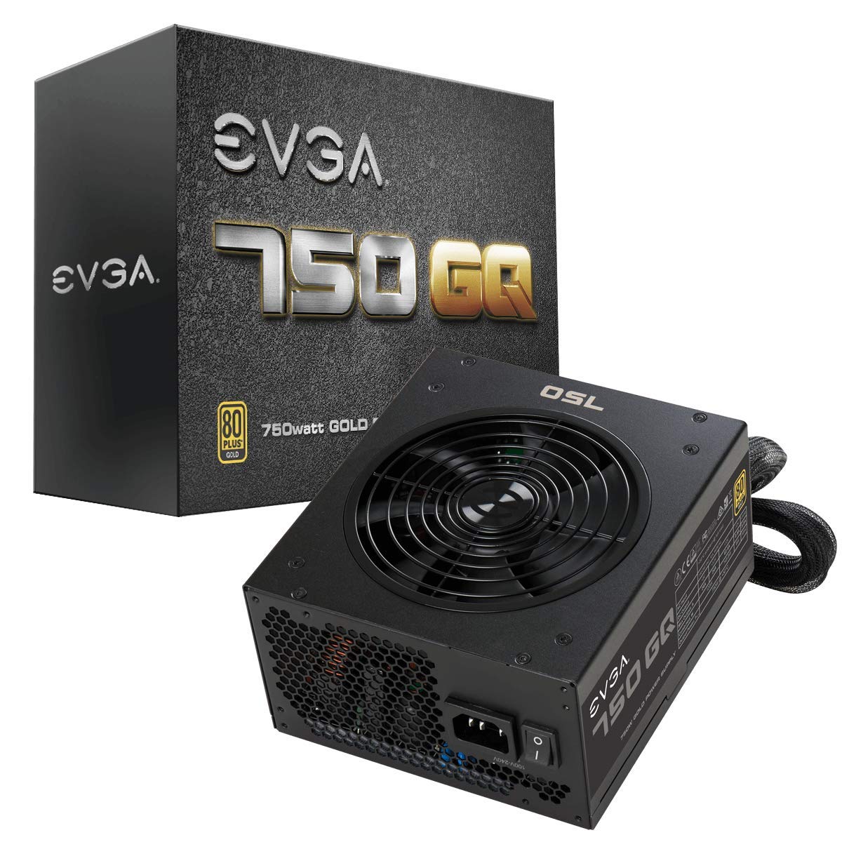 Evga 210 Gq 0750 V1 750 Gq, 80+ Gold 750W, Semi Modular, Evga Eco Mode, 5 Year Warranty, Power Supply, Black