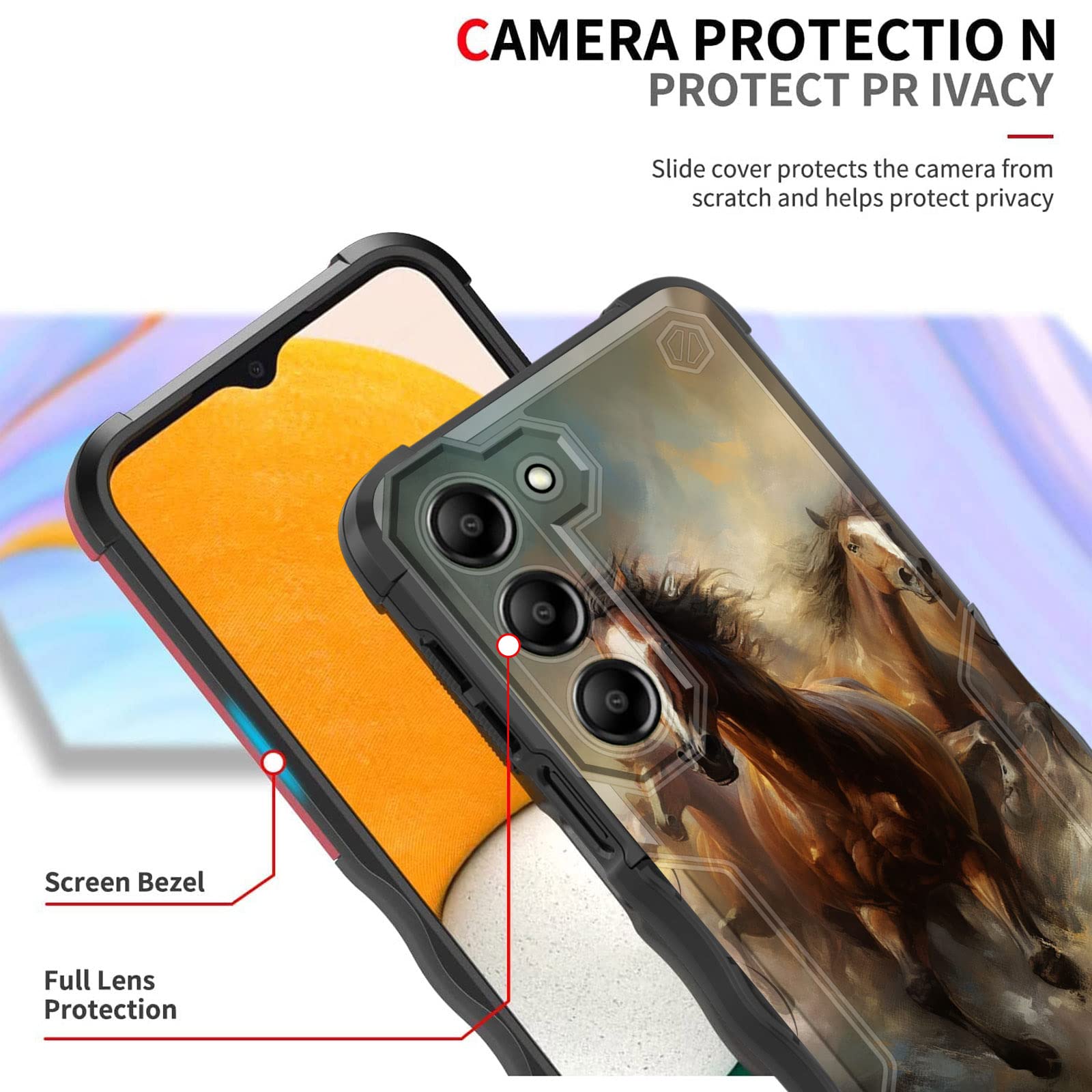 Efgwsder For Galaxy S23 Plus Case,[Dual Layer][10 Ft Military Grade Drop Protection] [Non-Slip] Heavy Duty Shockproof Case For S