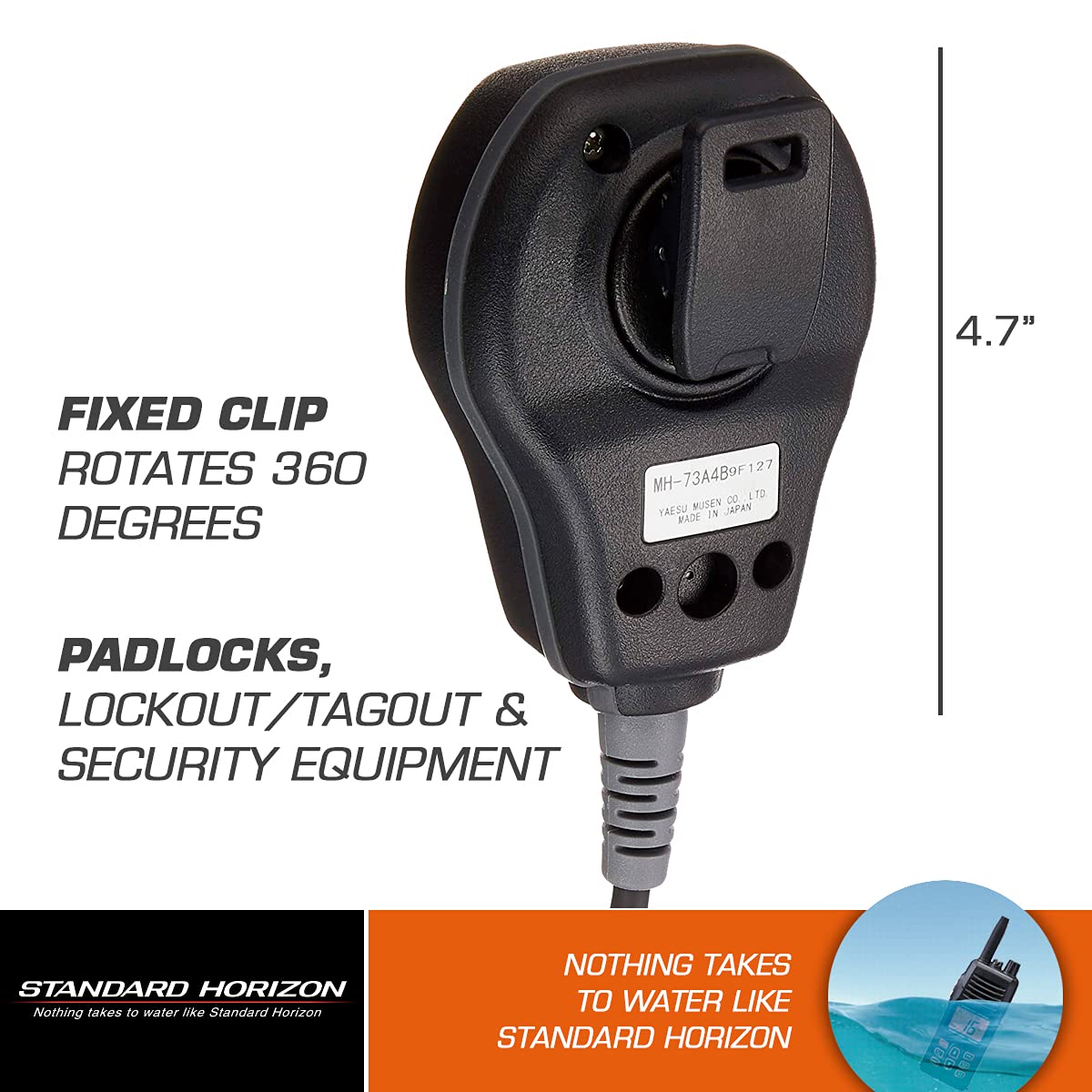 Standard Horizon Mh 73A4B Speaker/Microphone Black, Small