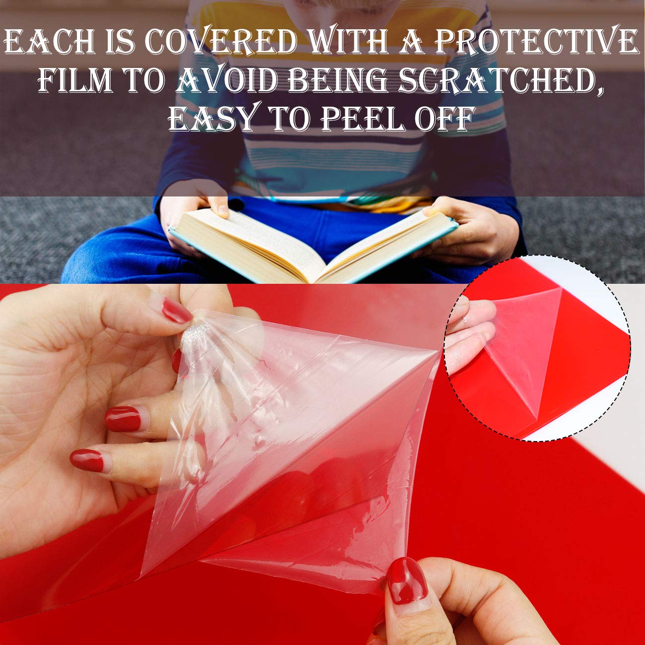 10 Pieces Christmas Gel Filter   Transparent Color Red Correction Lighting Gel Filter 8.5 X 11 Inches Red Gel Light Filter Plast