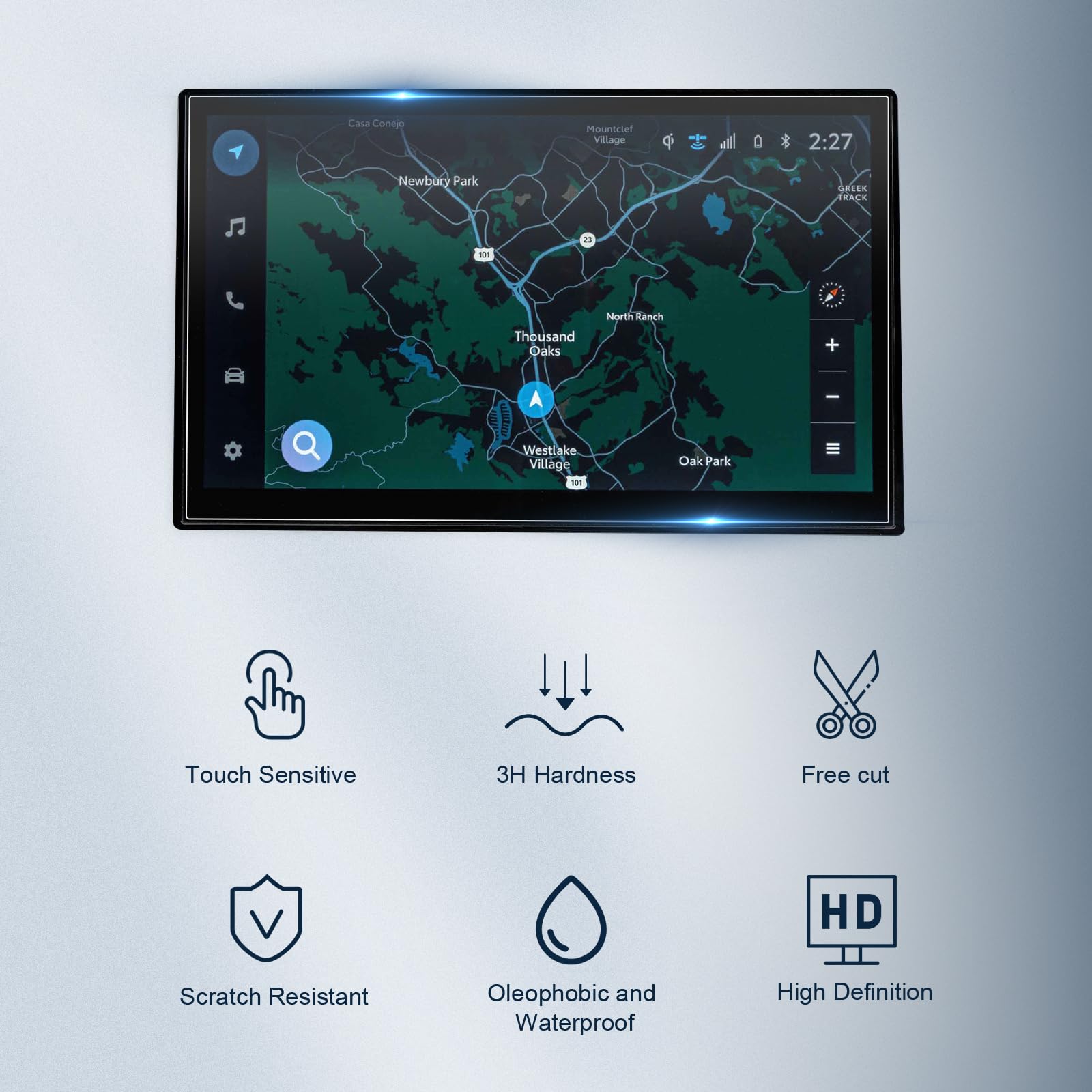 Bibibo 2Pcs For 2024 2025 Toyota Tacoma Screen Protector 2024 2025 Toyota Tacoma Limited 14 Inch Pet Nano Film [Anti Glare Anti Glare Scratch Ultra Clear] 2024 2025 Toyota Tacoma Accessories Radio Screen Protector 2024 Tacoma Limited