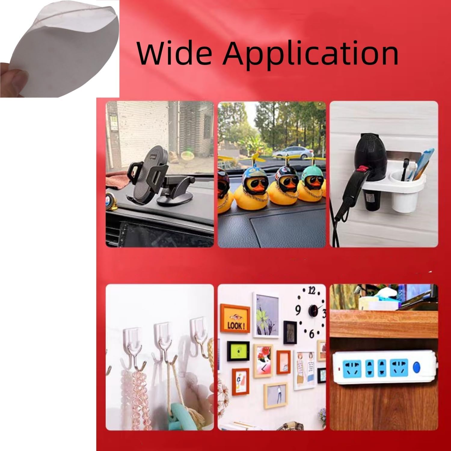 Mgqfy 4 Pcs 80Mm (3.15'') Circular Double Side Sticker Dashboard/Windshield Pad Mounting Disk For Suction Cup Car Phone Mount Ho