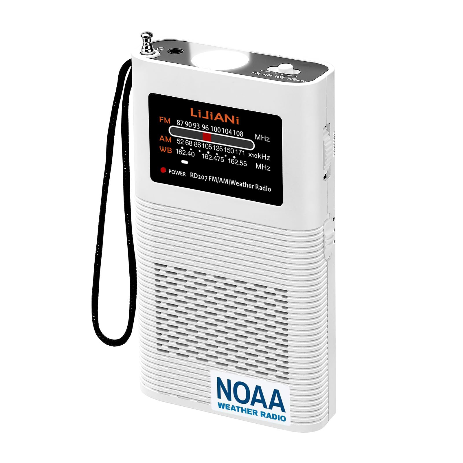 Noaa Weather Radio Portable Am Fm Transistor Battery Operated By1500Mah Battery With Strong Flashlight Emergency Sos Alarm Ultra