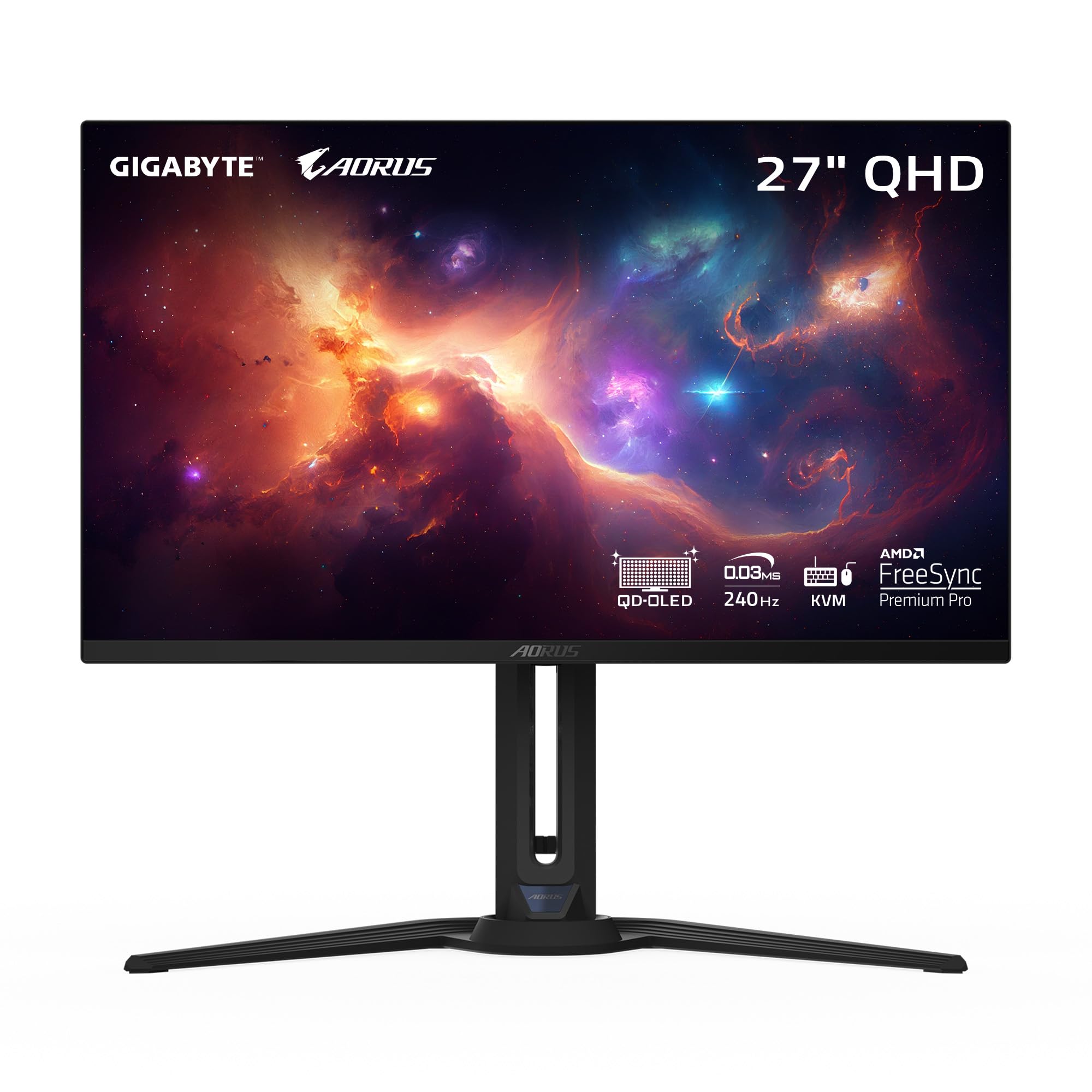 Gigabyte   Aorus Fo27Q2 (Sa)   27'' Qd Oled Gaming Monitor   Qhd 2560X1440 240Hz   0.03Ms Gtg   Amd Freesync Premium Pro   Type