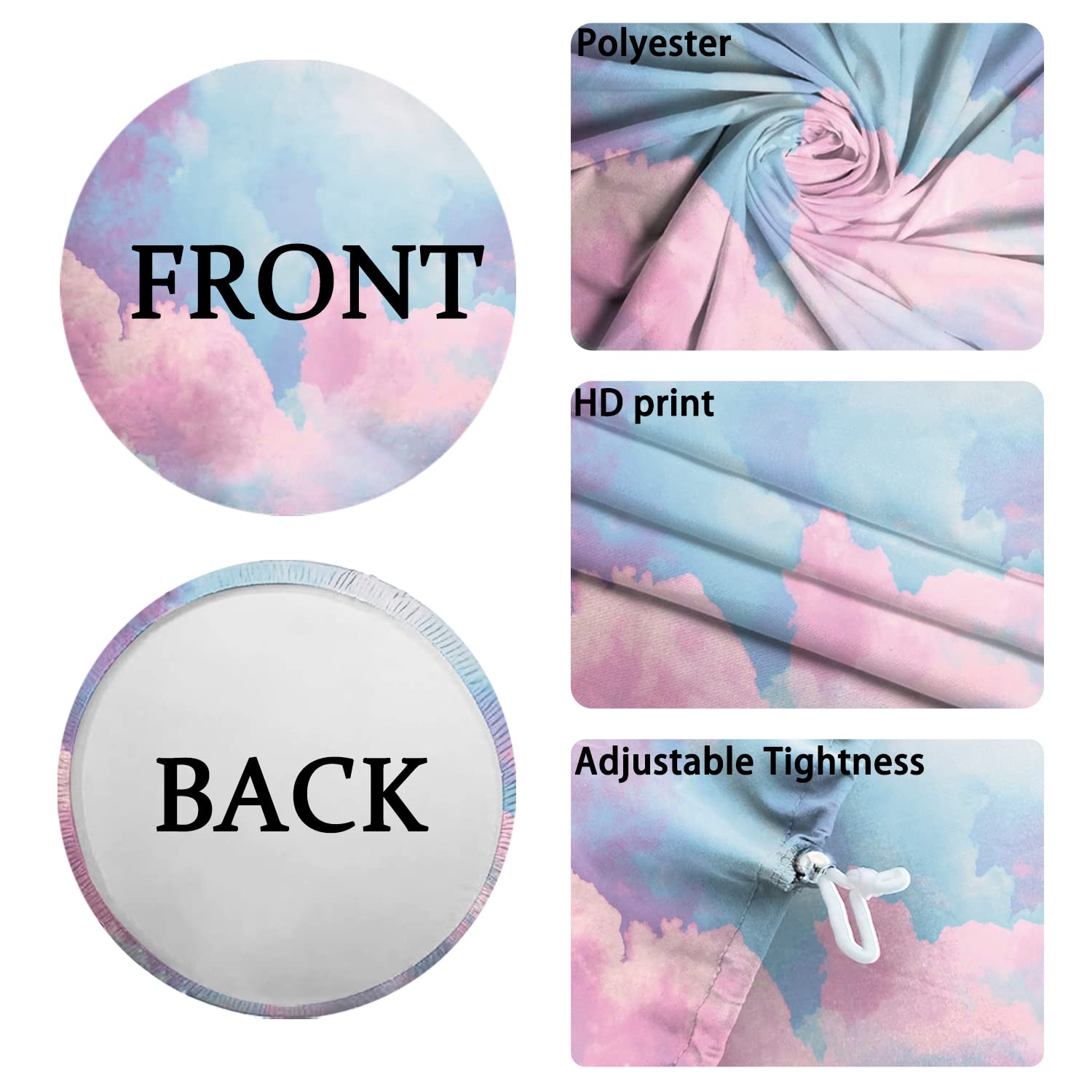 Leyiyi 7.2X7.2Ft Golf Birthday Party Round Backdrop Cover Outdoor Sports Theme Photography Background Circle Backdrop Cover For