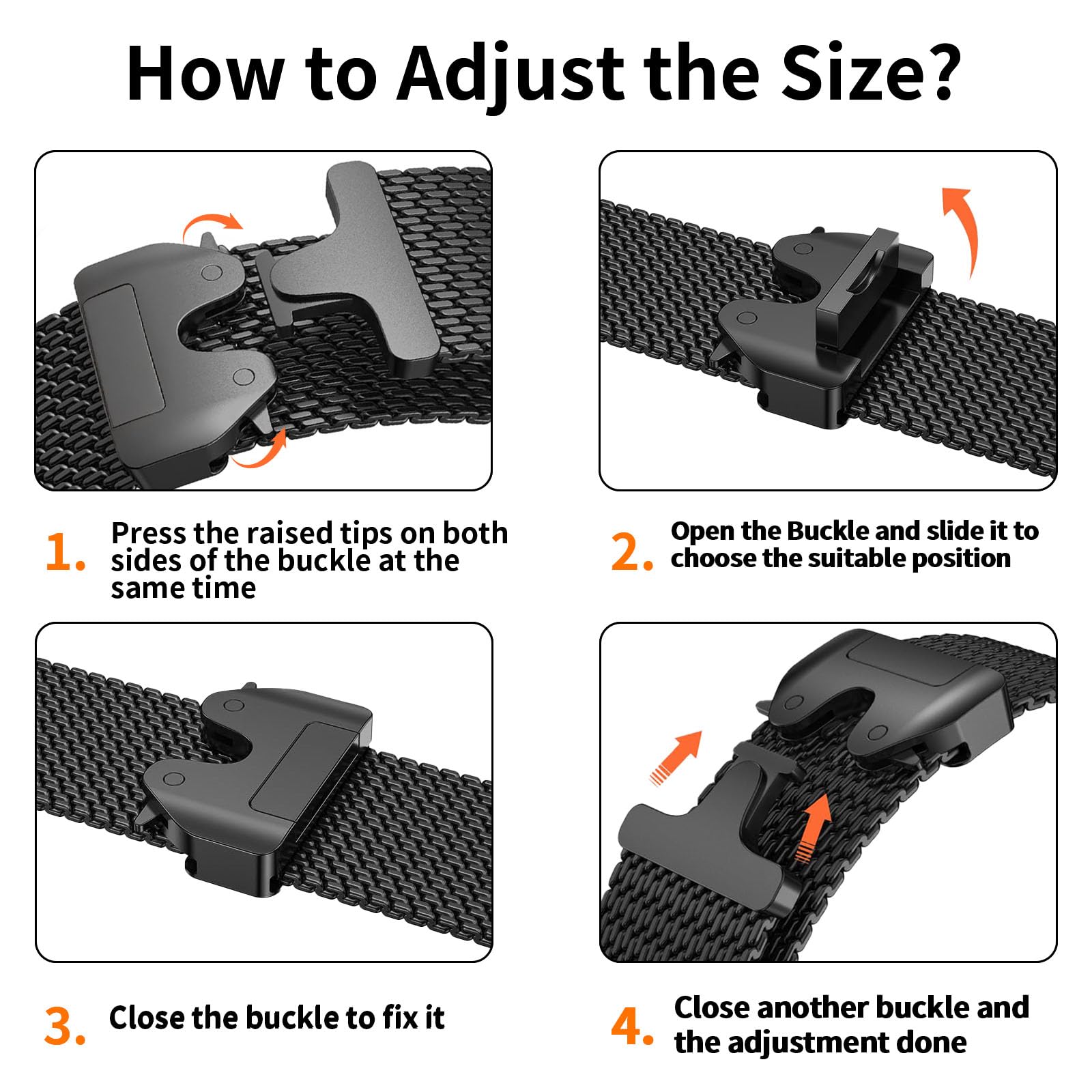 Titanium Milanese Loop Band Compatible With Apple Watch Bands Ultra 2/Ultra 49Mm 46Mm 45Mm 44Mm For Men, Parachute-Style Buckle