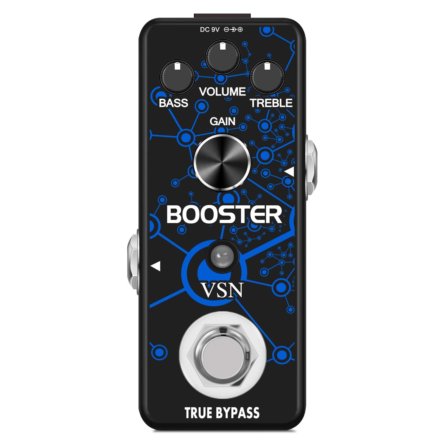 VSN Bass EQ Pedal, 5-Band EQ Pedal Electric Bass Equalizer (62.5Hz 125Hz 500Hz 1kHz 4kHz) Provides 18dB for Each Band EQ Seeker 