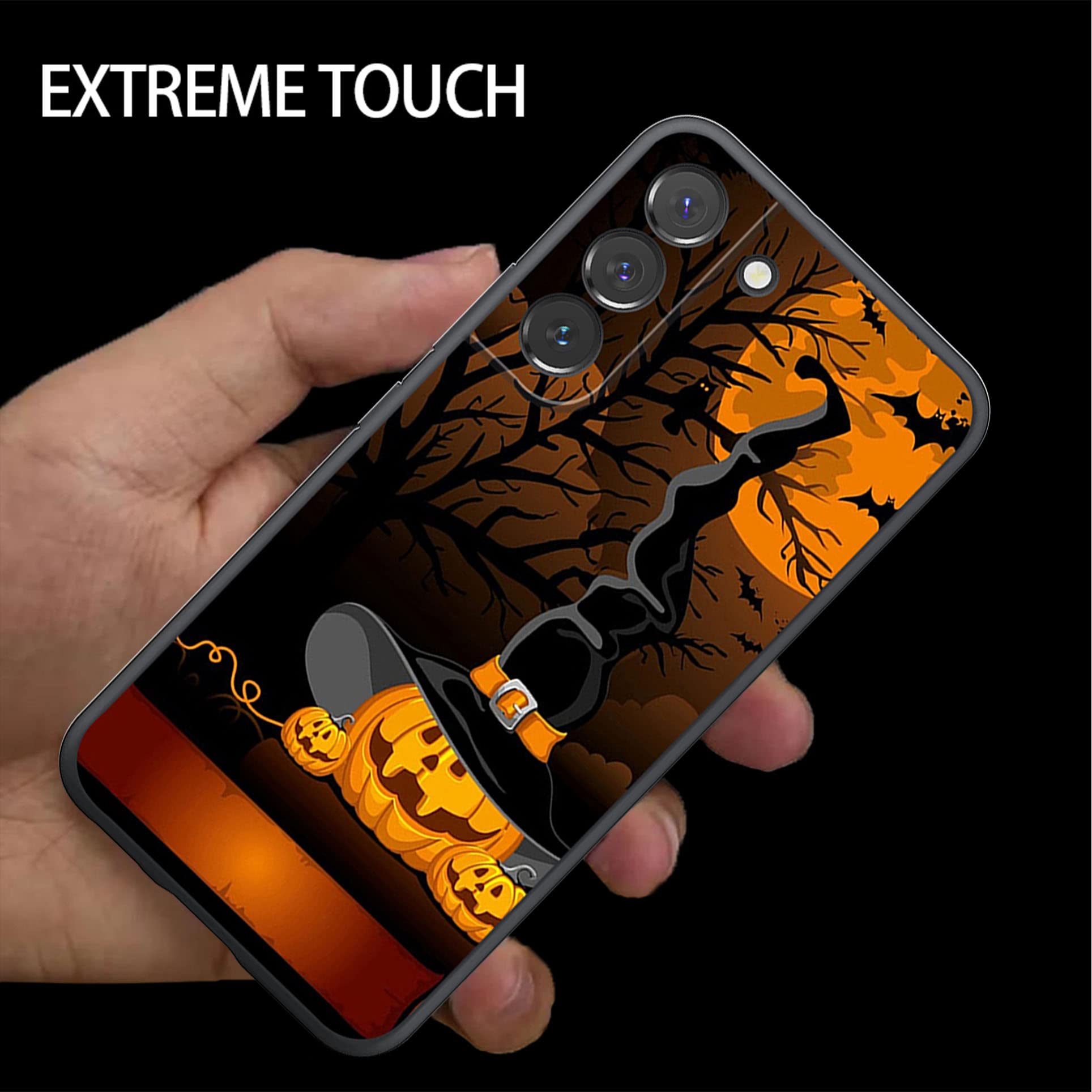 Vuttoo For Samsung Galaxy S21 Fe Case   Halloween Pumpkins Witch Hat Pattern Phone Case   Camera Crash Protection   Tpu Shock Ab