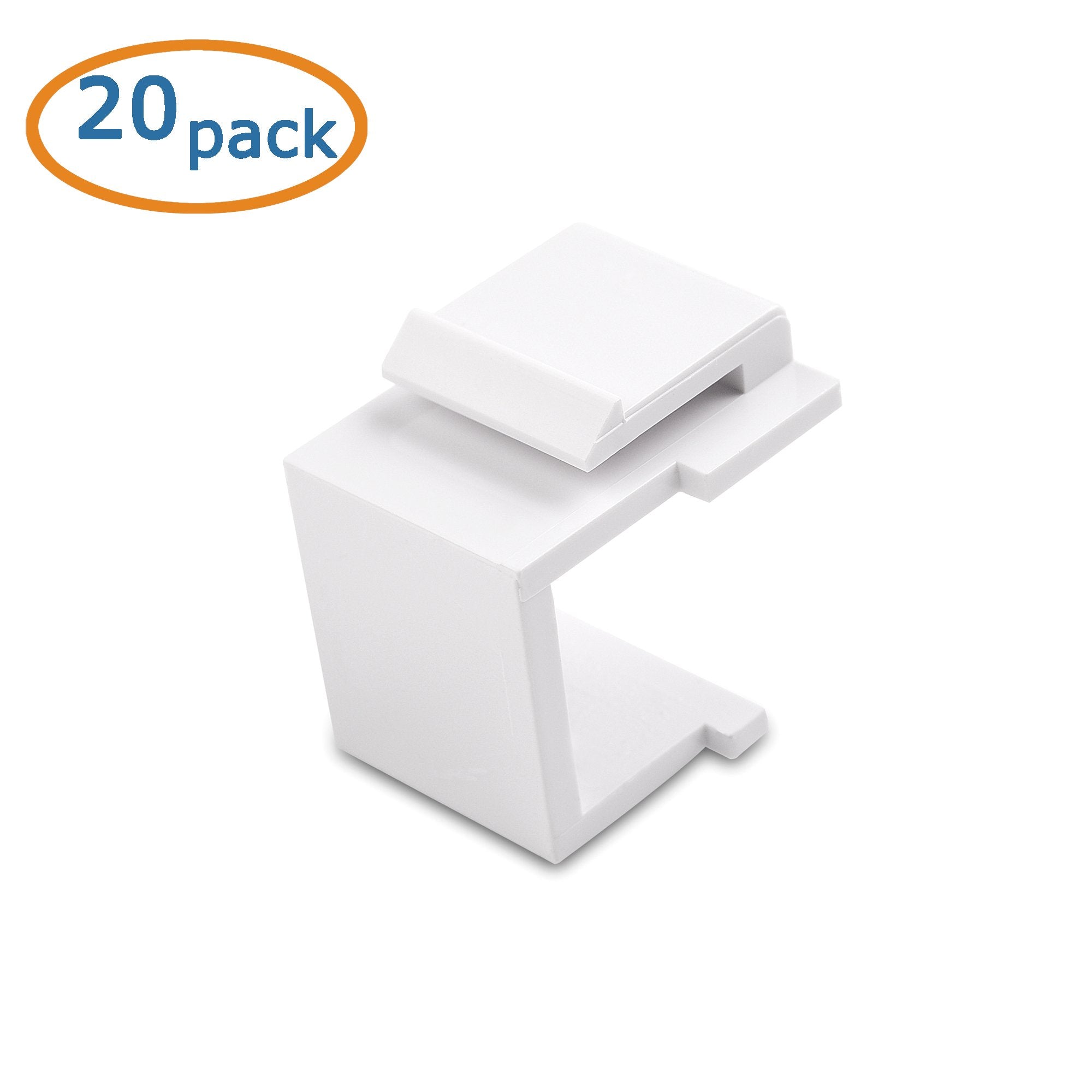 Cable Matters (20 Pack) Blank Keystone Jack Inserts in White