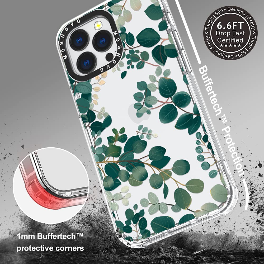 Mosnovo Case For Iphone 13 Pro, [Buffertech 6.6Ft Military-Grade Drop Protection] [Anti Peel Off Tech] Clear Tpu Bumper Phone Ca