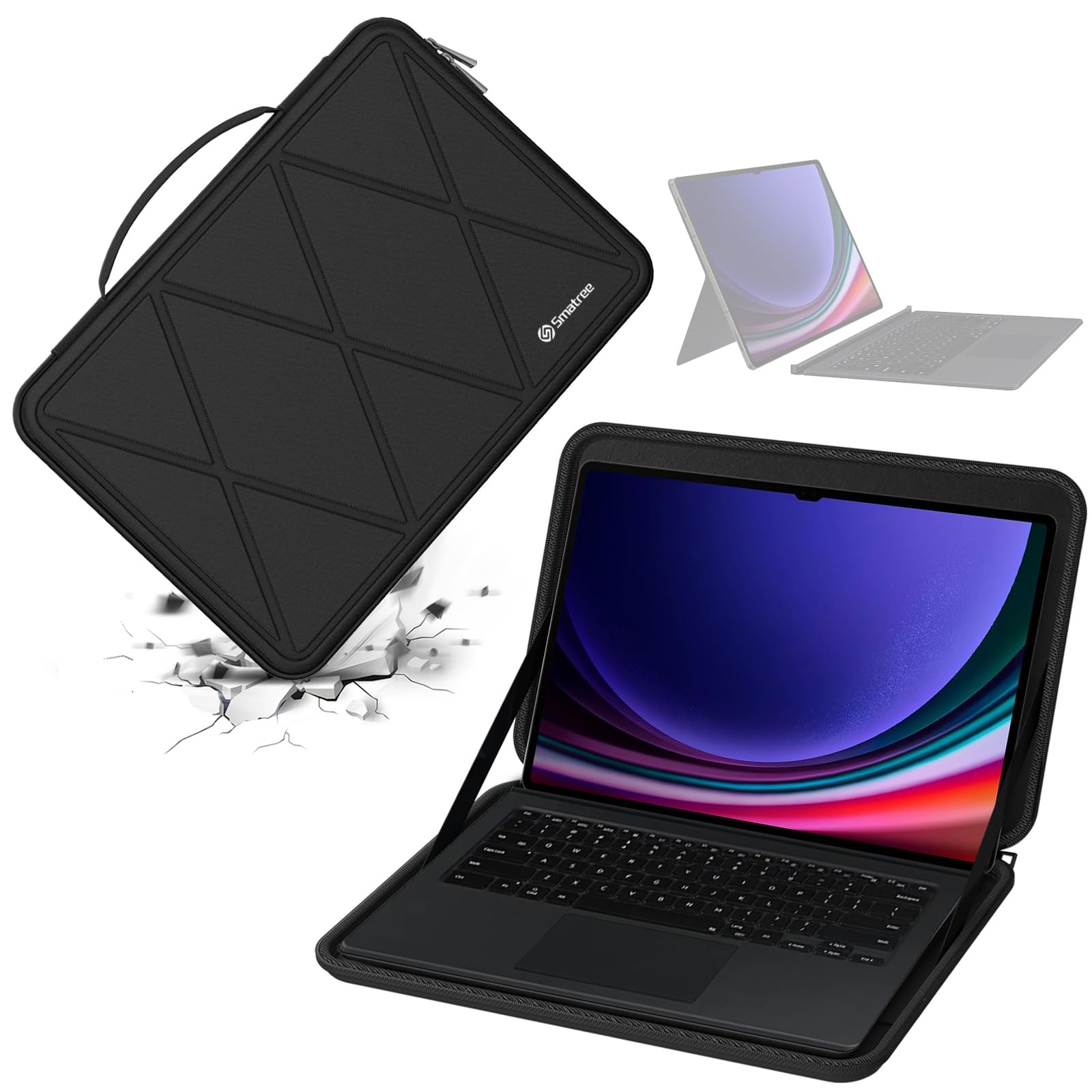 Smatree Hard EVA Protective Sleeve Case Compatible for 14.6 inch Samsung Galaxy Tab S11/S10 Ultra, for Samsung Galaxy Tab S9/S8