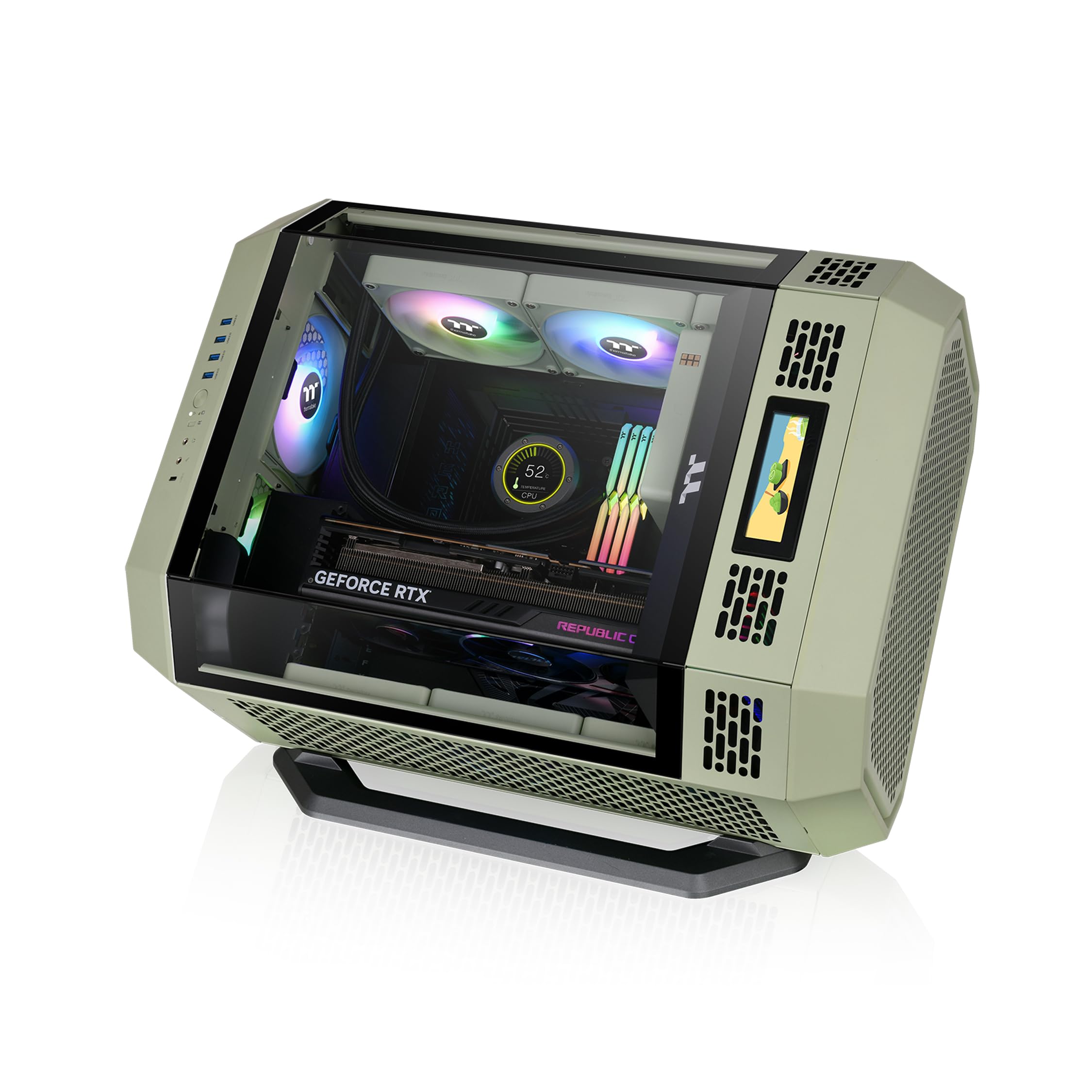 Thermaltake Tower 600 Series Horizontal Display Chassis Support Stand; Matcha Green; Ac 076 Onenan A1; 3 Year Warranty