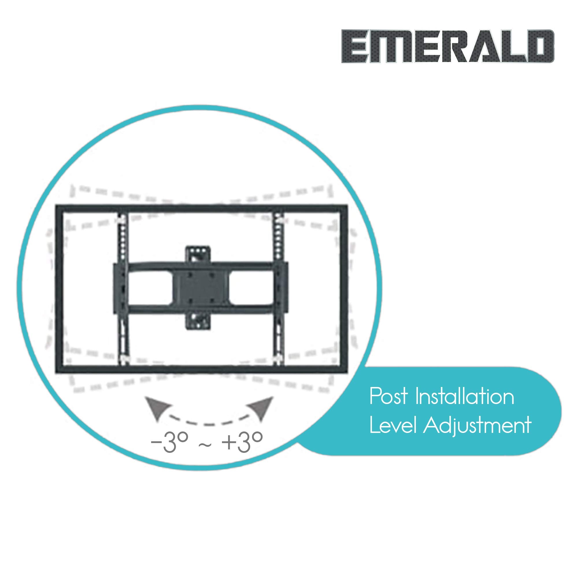Emerald Extra Extension Full Motion Tv Wall Mount Bracket For 37 85Inch Tvs   Universal Mount For Sony Lg Samsung And All Other Brands (8904)