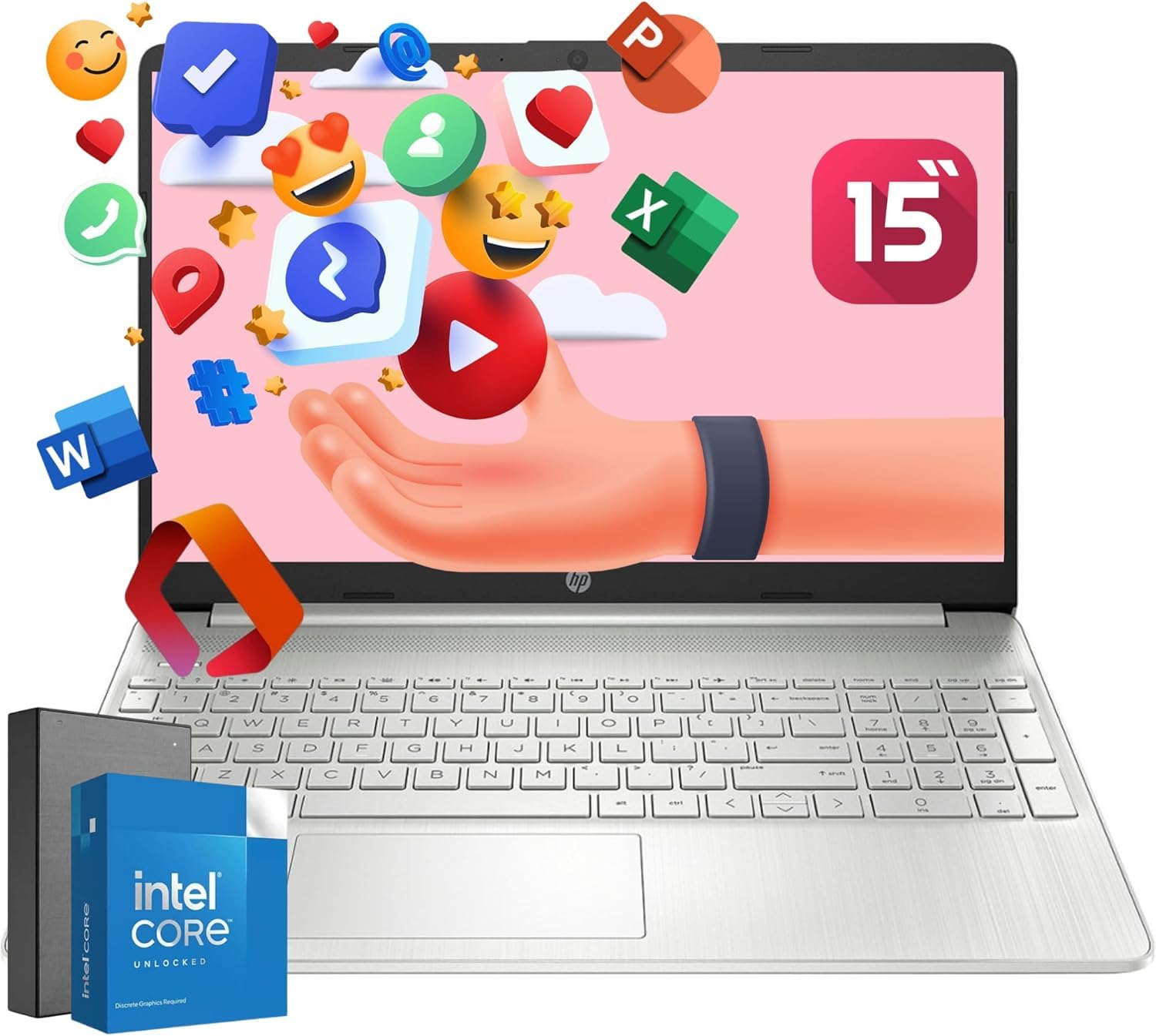 Hp Intel 8-Core I3 Laptop With Sample Wireless Earbuds, 32Gb Ram, 1Tb Ssd, Fingerprint Reader, 15.6'' Fhd Display, Windows 11