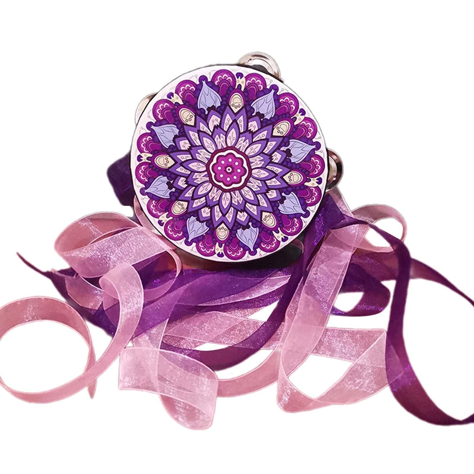 CLUB BOLLYWOODCB6inch Tambourine Children Musical Educational Toy for Dancing Festival Party Purple|Musical Instruments & Gear 