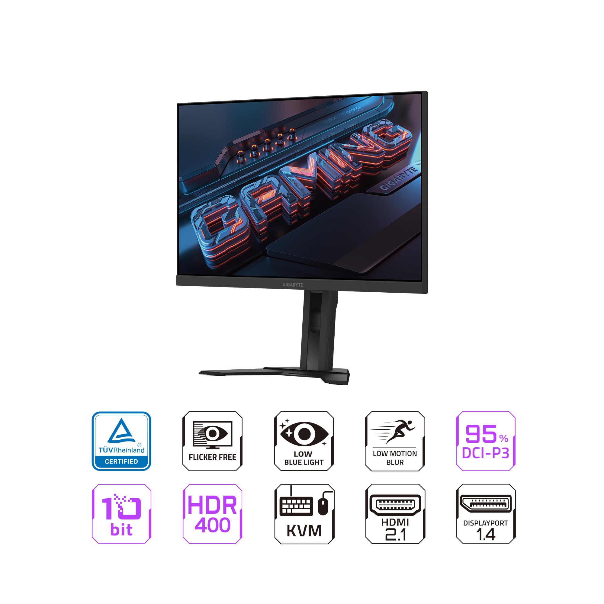 Gigabyte M27U Advanced (Sa)   27'' Ss Ips Gaming Monitor   Uhd 3840X2160 160Hz   1Ms Mprt   Amd Freesync Premium   Type C Kvm