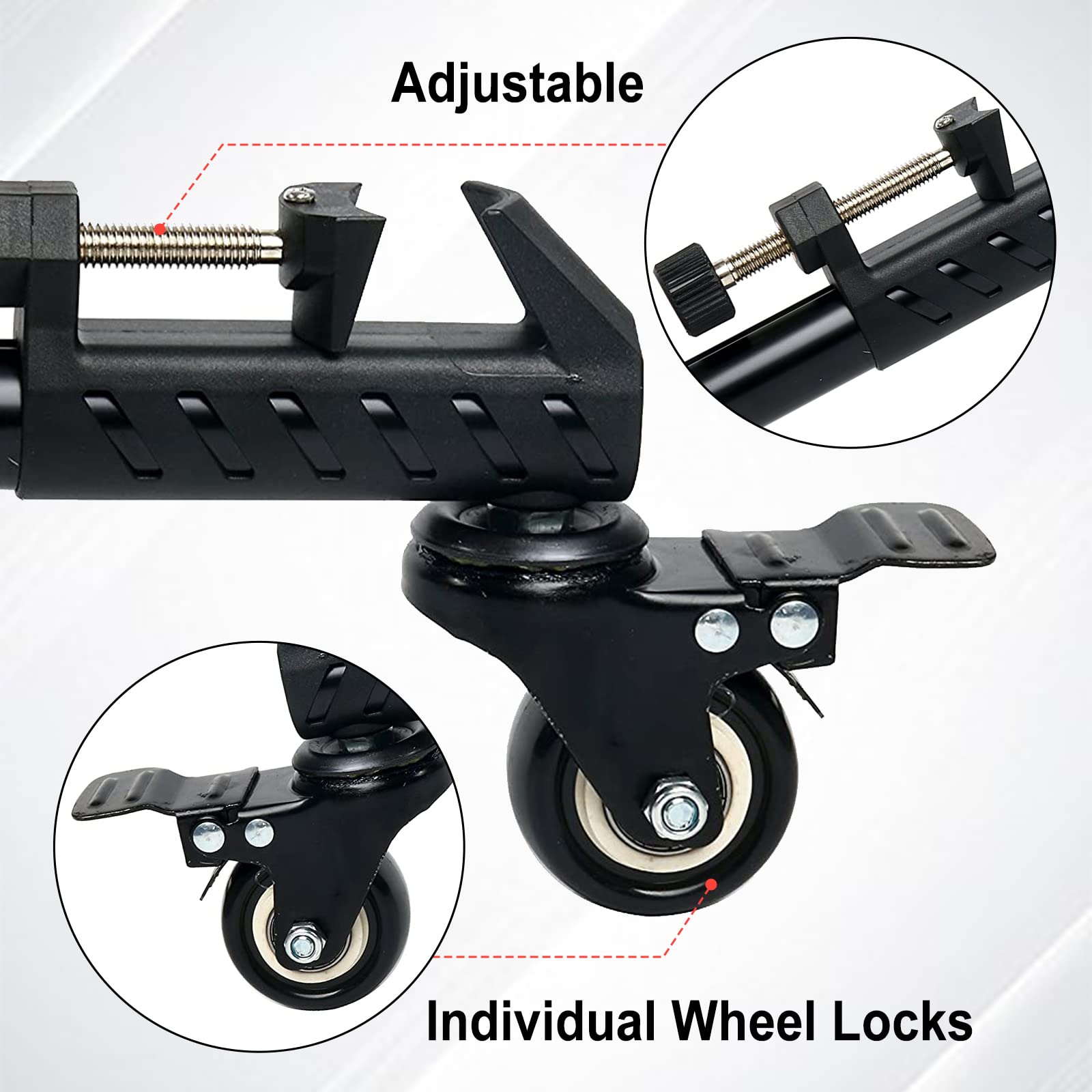 Yaeccc Kingjoy Vx 600 Photography Heavy Duty Tripod Dolly Wheels Adjustable Leg Mounts Compatible With Canon Nikon Sony Dslr Camera Camcorder Photo Video
