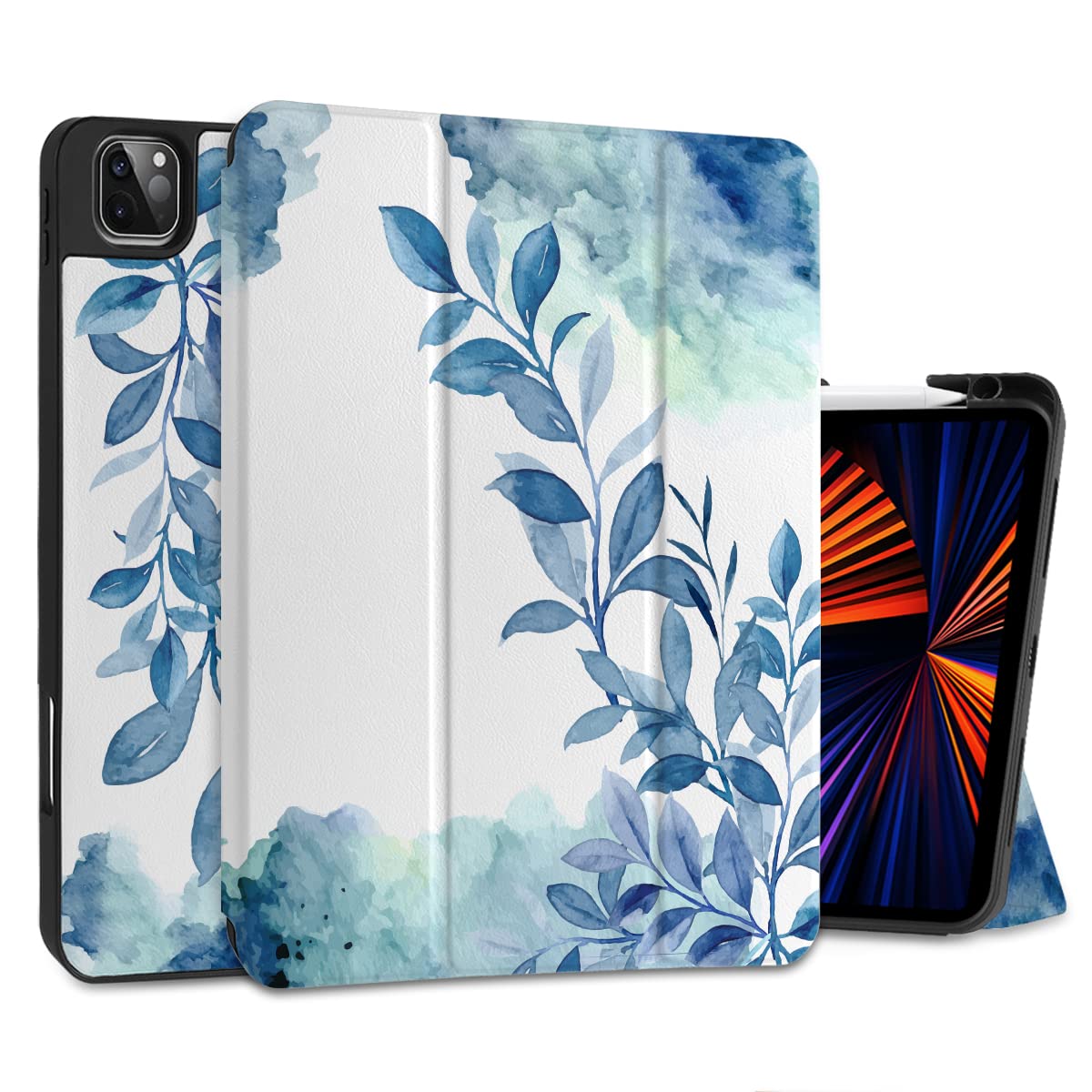 DONGKE Case for iPad Air 11 Inch M2 2024 & iPad Air 5th/4th Gen 2022 2020 10.9 inch with Pencil Holder, Ultra Thin Soft TPU Back