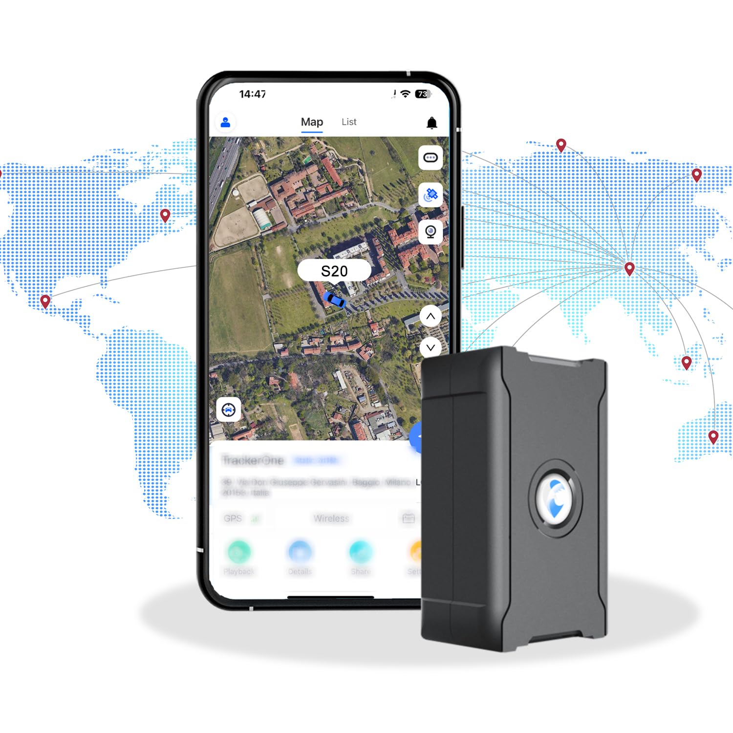 Wanwaytech 4G Gps Tracker, Car Trackers, Gps Tracker For Vehicle, 6000Mah Rechargeable Battery, Gps Tracking Device Monthly Char